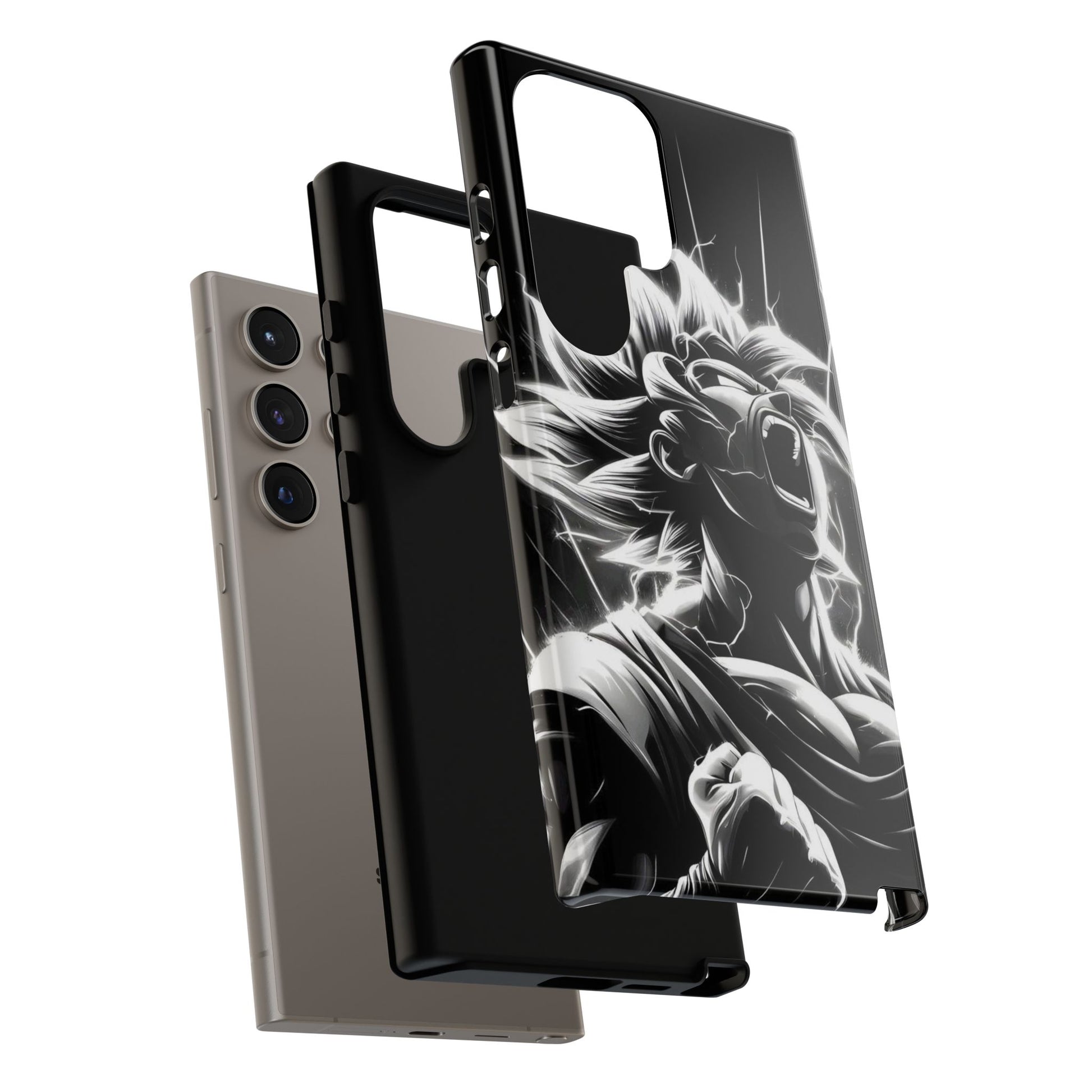 Anime Saiyan Rage Dragon ball Z Tough Cases for iPhones, Samsung, and Pixel