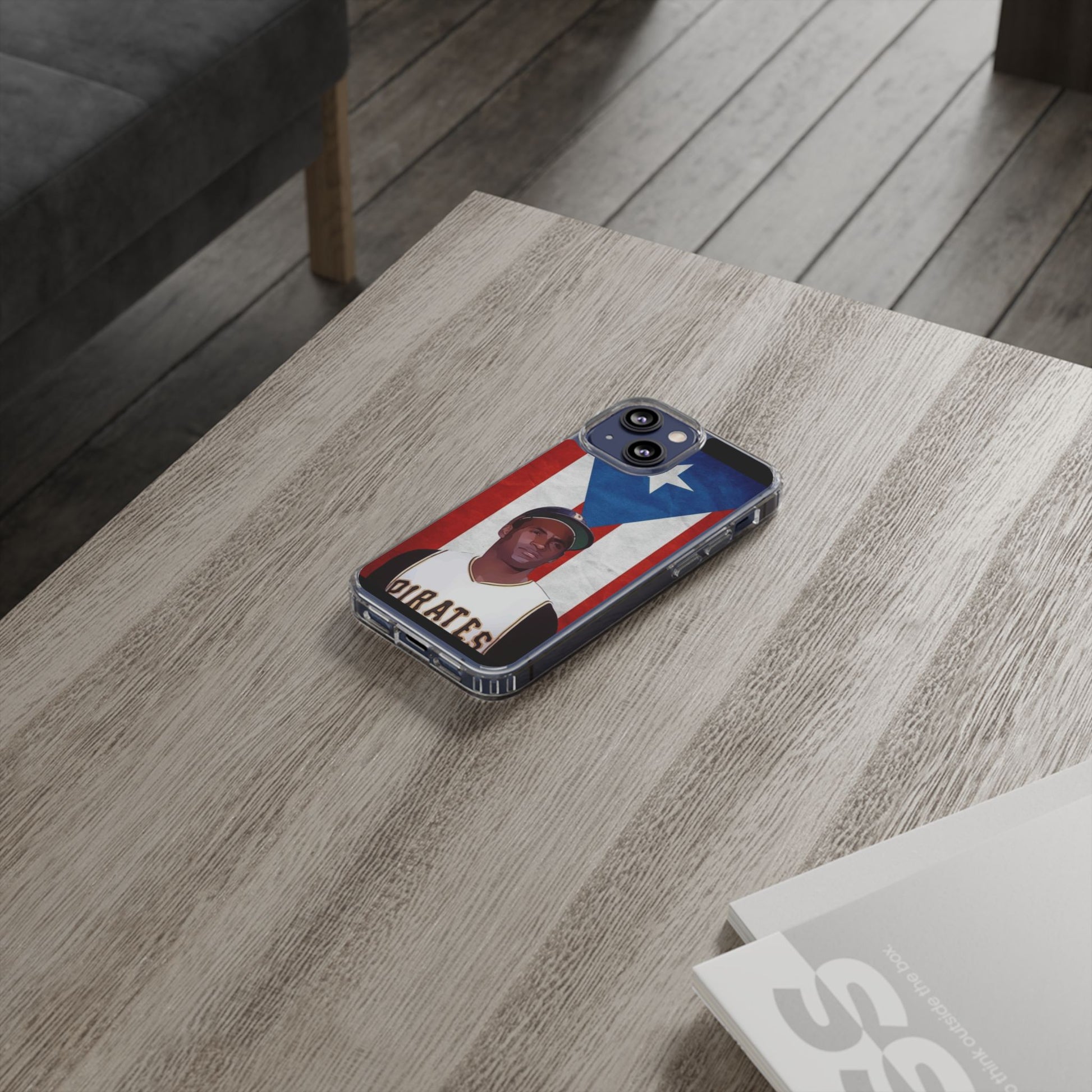 Puerto Rican Baseball Legend Clemente inspired Protective Iphone, Samsung case