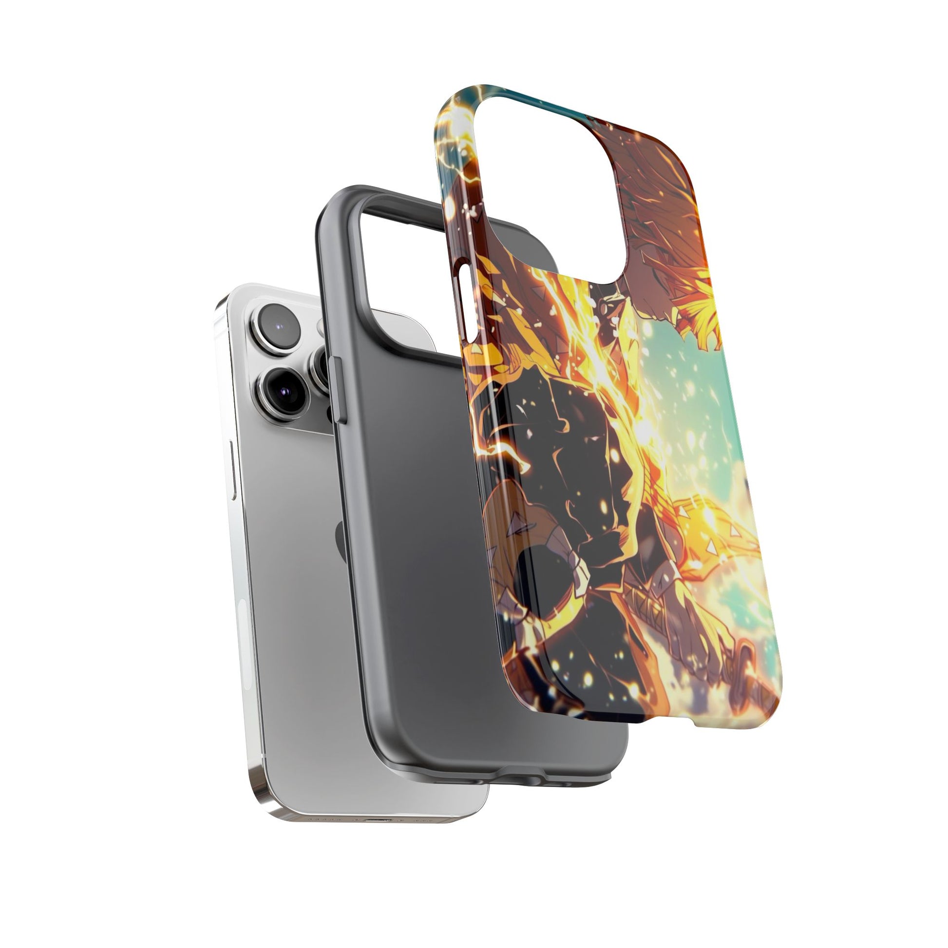 Demon Slayer Zenitsu Anime Theme Phone Case, Tough Cases for iPhones, Samsung, and Pixel