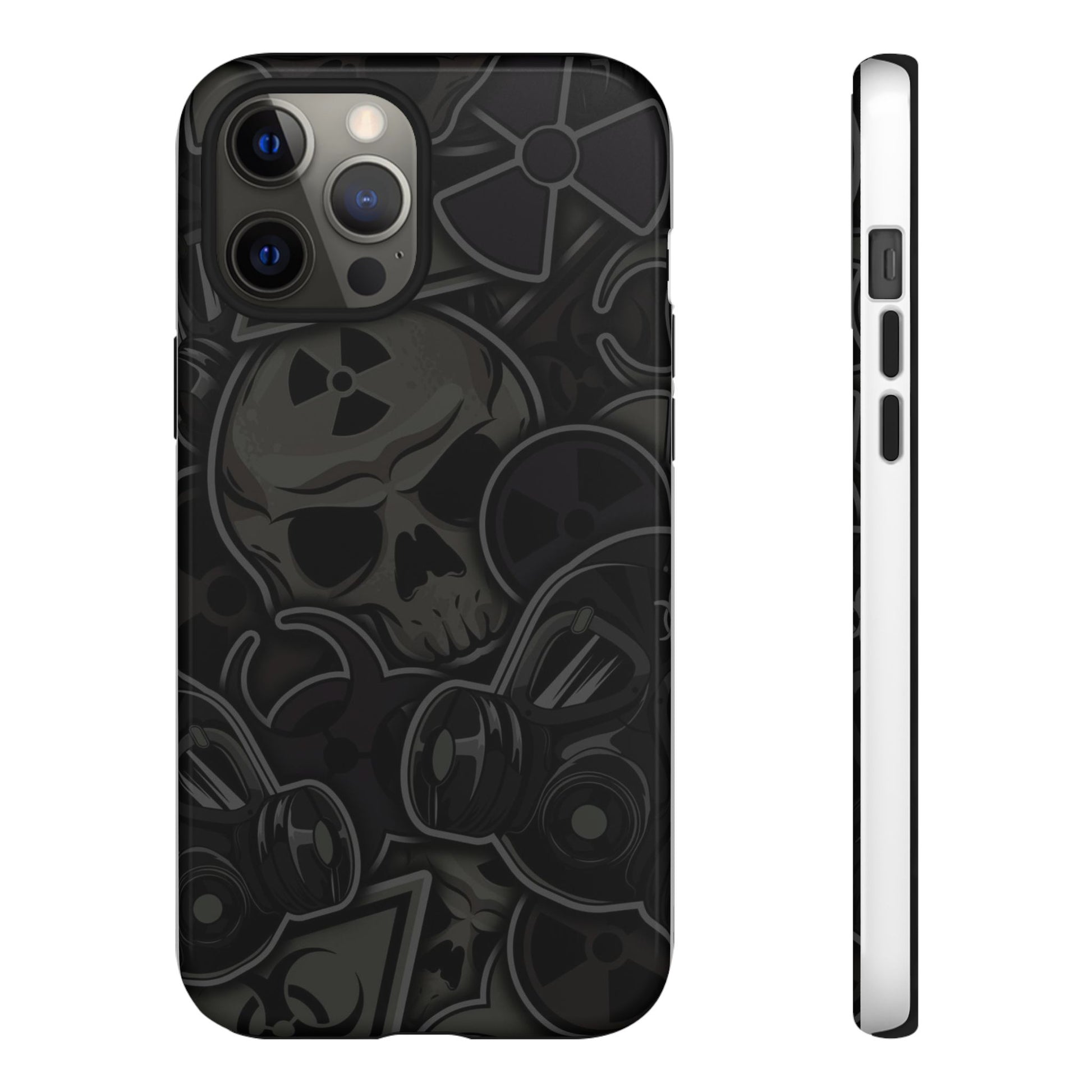 Tough Cases Phone Case, Edgy Skull Design Phone Cover, Gothic Cell Phone Shell