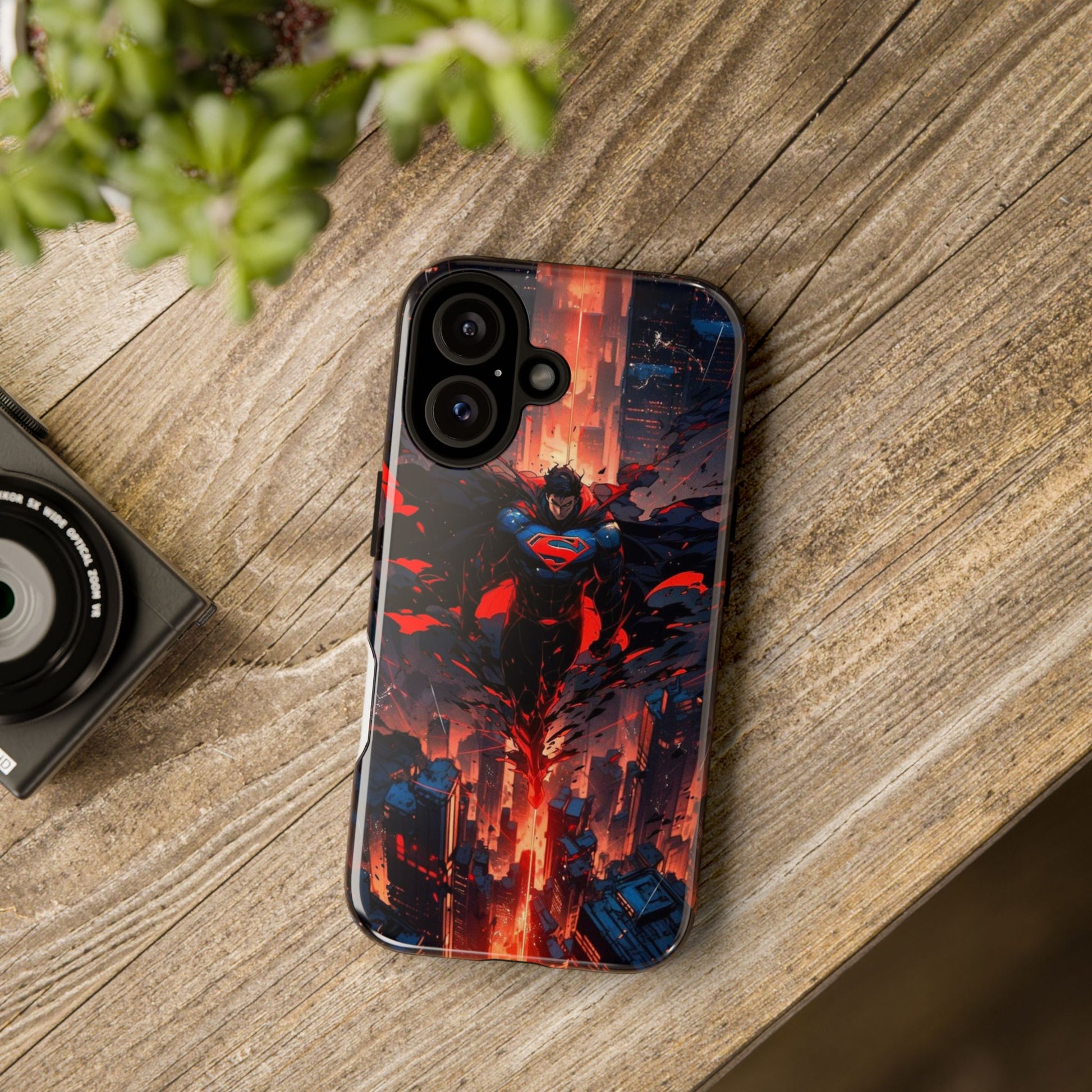 Anime Superman Tough Cases for iPhones, Samsung, and Pixel