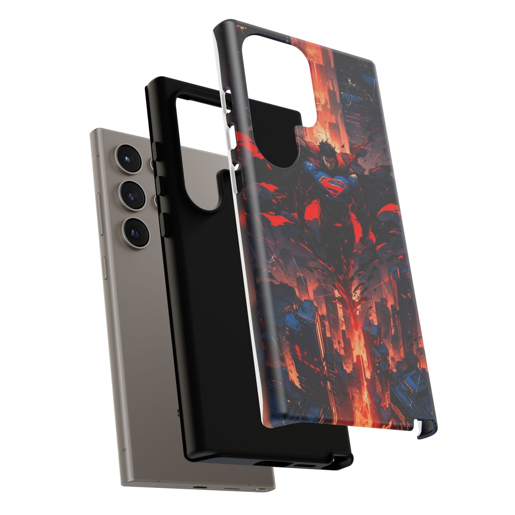 Anime Superman Tough Cases for iPhones, Samsung, and Pixel