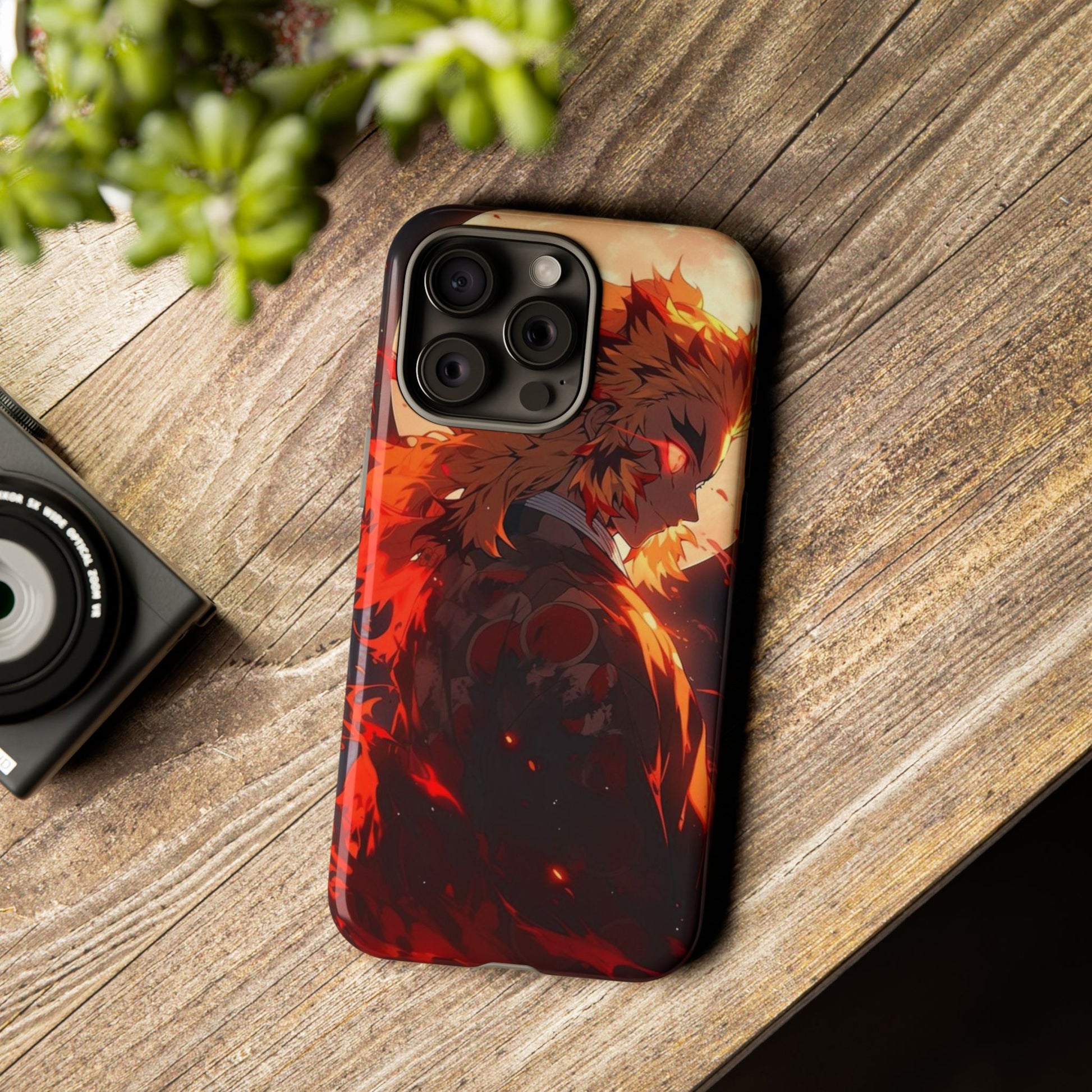 Demon Sl;ayer Rengoku Anime Phone Case, Tough Cases for iPhones, Samsung, and Pixel