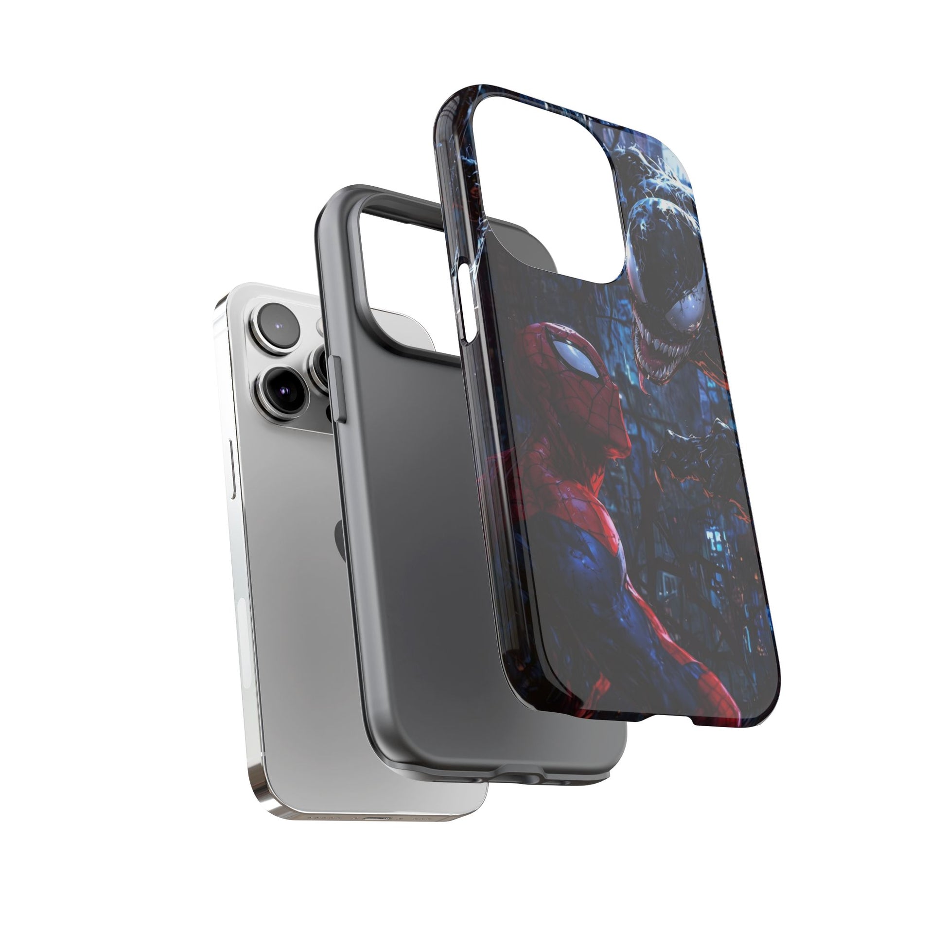 Venom x Spiderman Phone Case, Tough Cases for iPhones, Samsung, and Pixel
