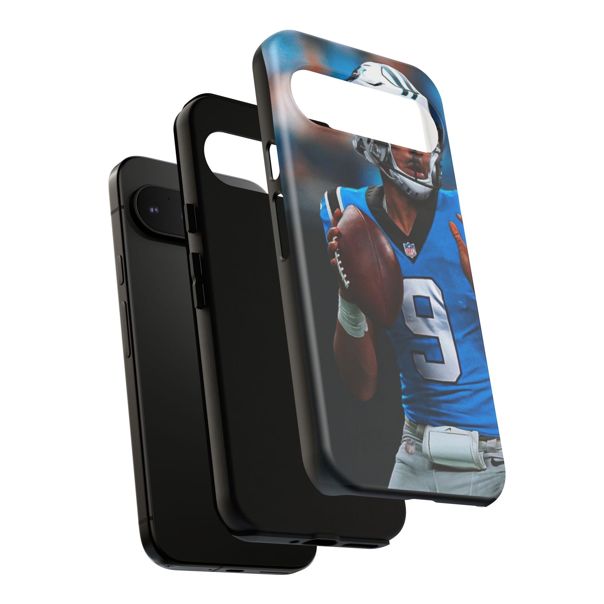 Carolina Panthers Bryce Young Football Tough Cases for iPhones, Samsung, and Pixel