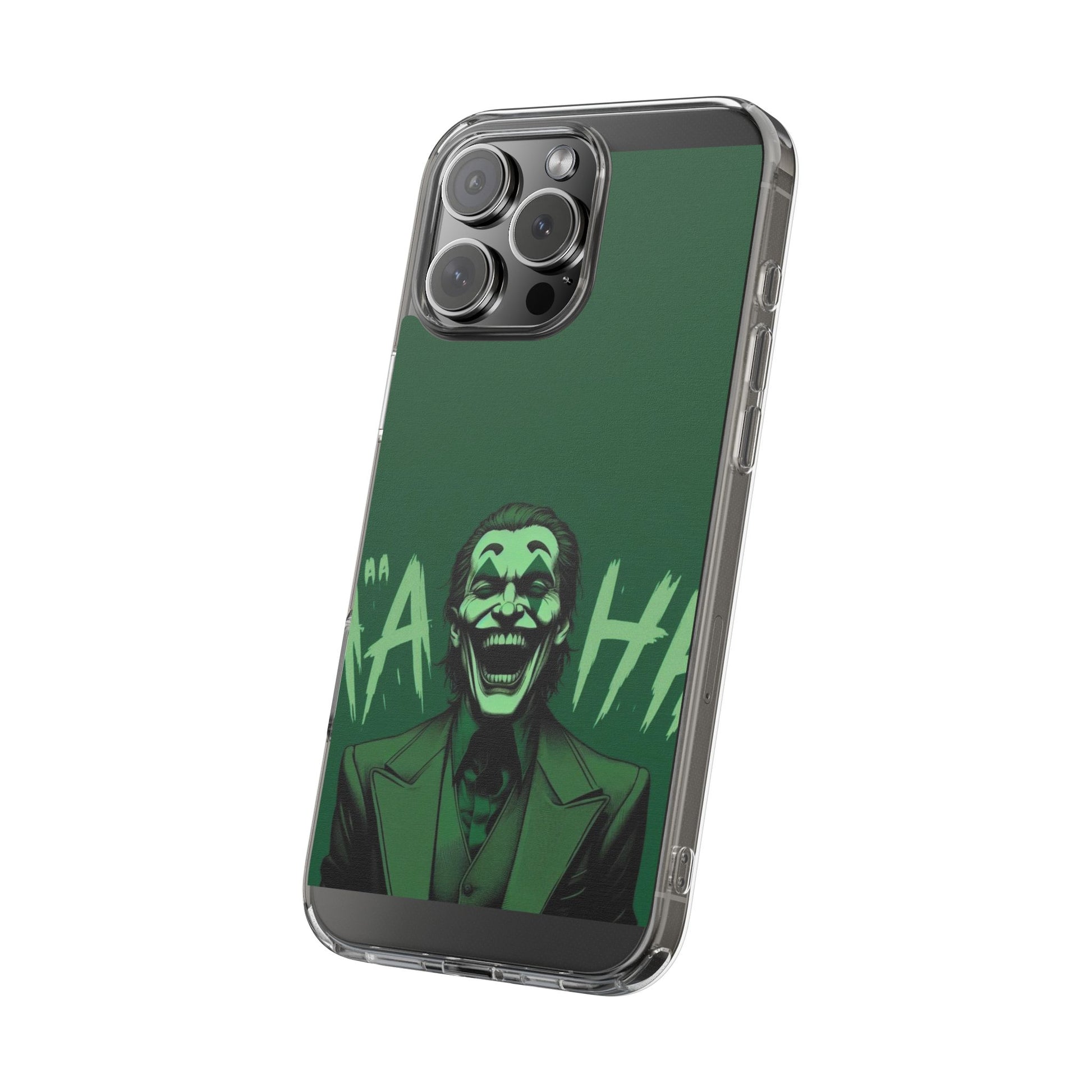Phone Case, Comic book Inspired Design Joker Hahaha, Clear Phone Cover, Funny