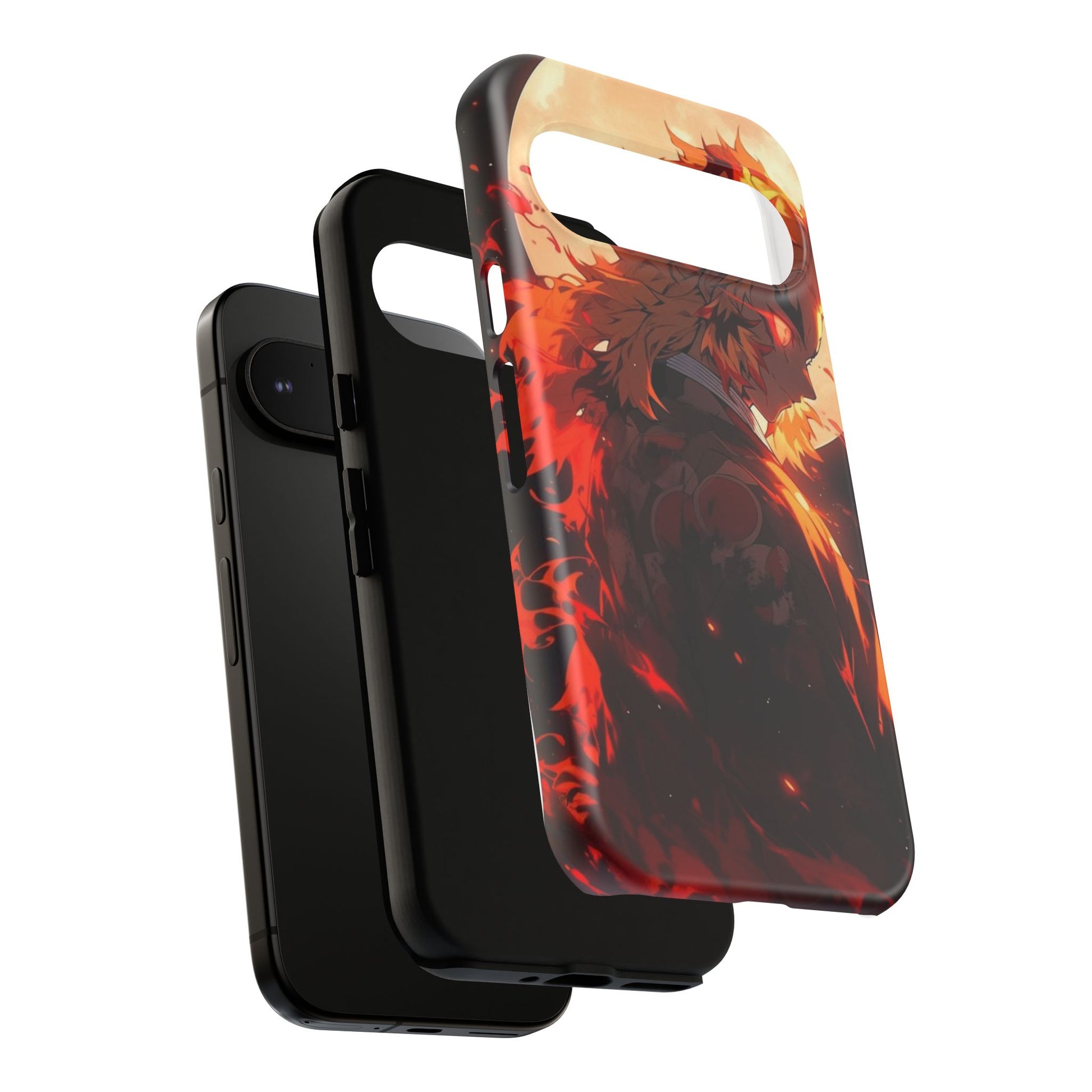 Demon Sl;ayer Rengoku Anime Phone Case, Tough Cases for iPhones, Samsung, and Pixel