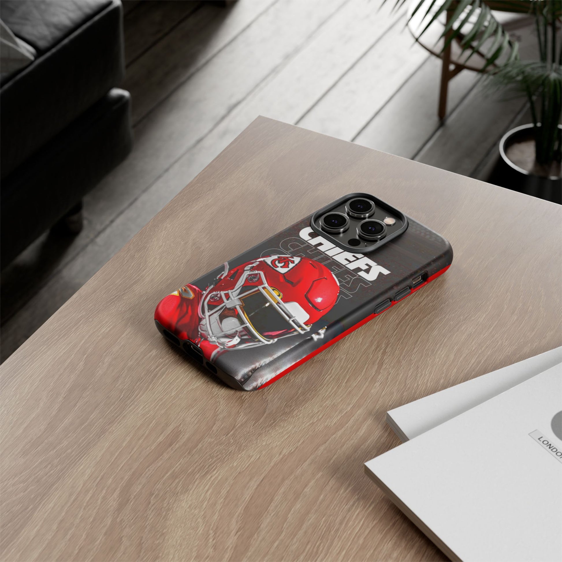 Kansas City Chiefs Football Helmet Logo Tough Cases for iPhones, Samsung, and Pixel