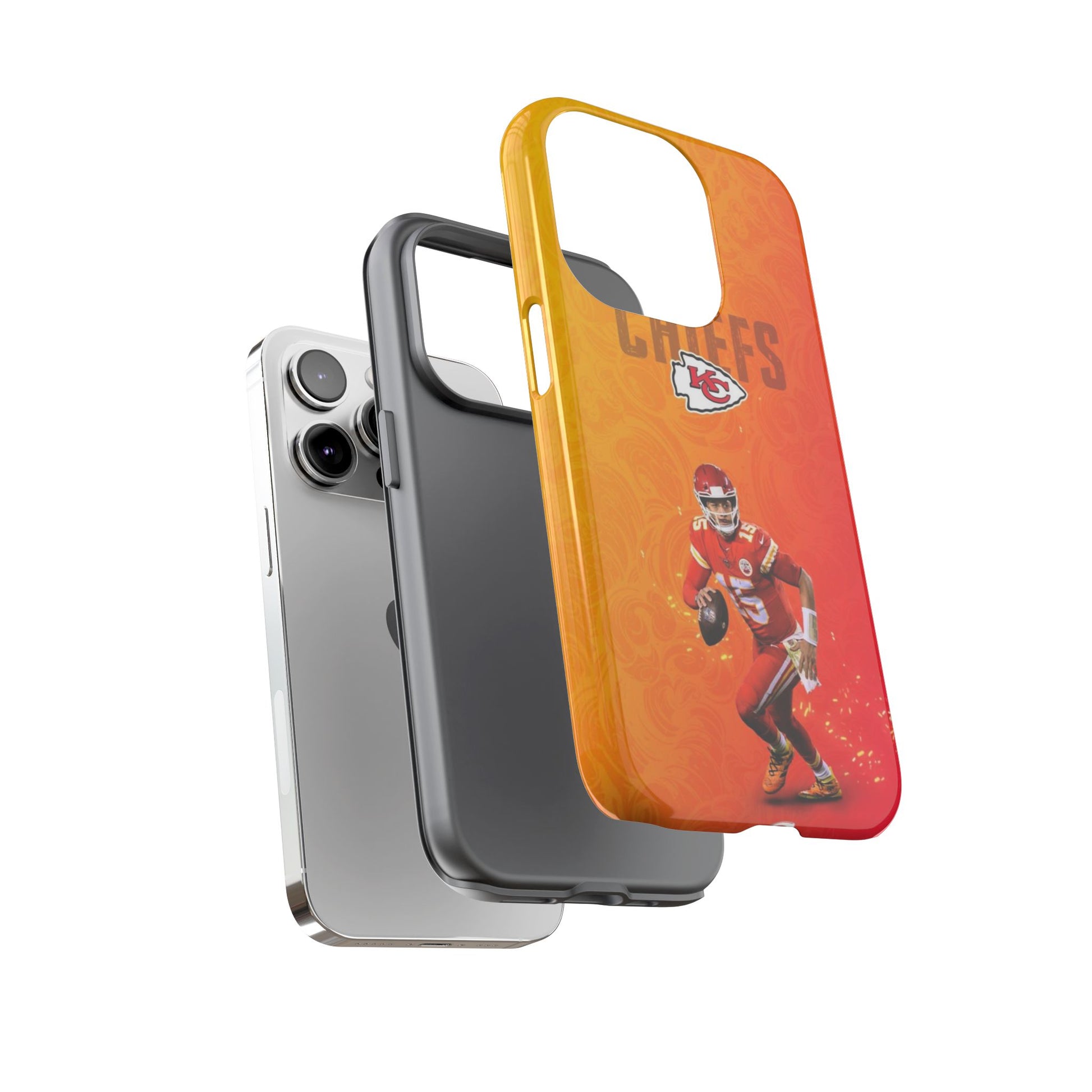 Kansas City Chiefs Patrick Mahomes Football Tough Cases for iPhones, Samsung, and Pixel