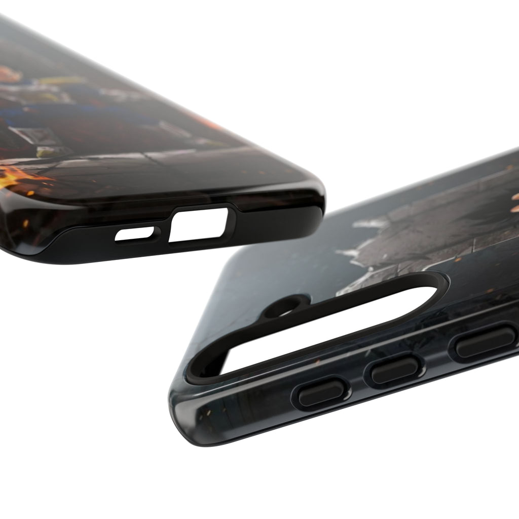 Vegeta on Throne DBZ Theme Tough Cases for iPhones, Samsung, and Pixel