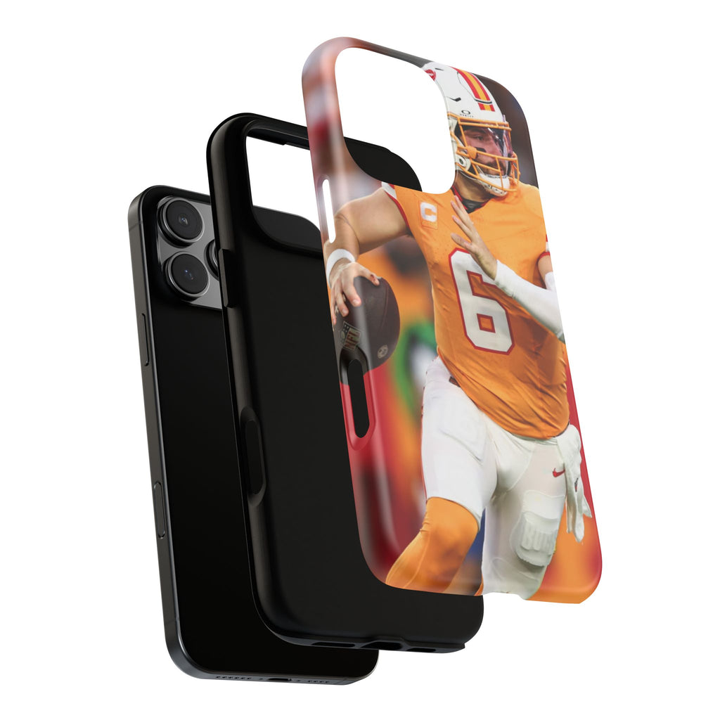 Tampa Bay Buccaneers Baker Mayfield Football Tough Cases for iPhones, Samsung, and Pixel