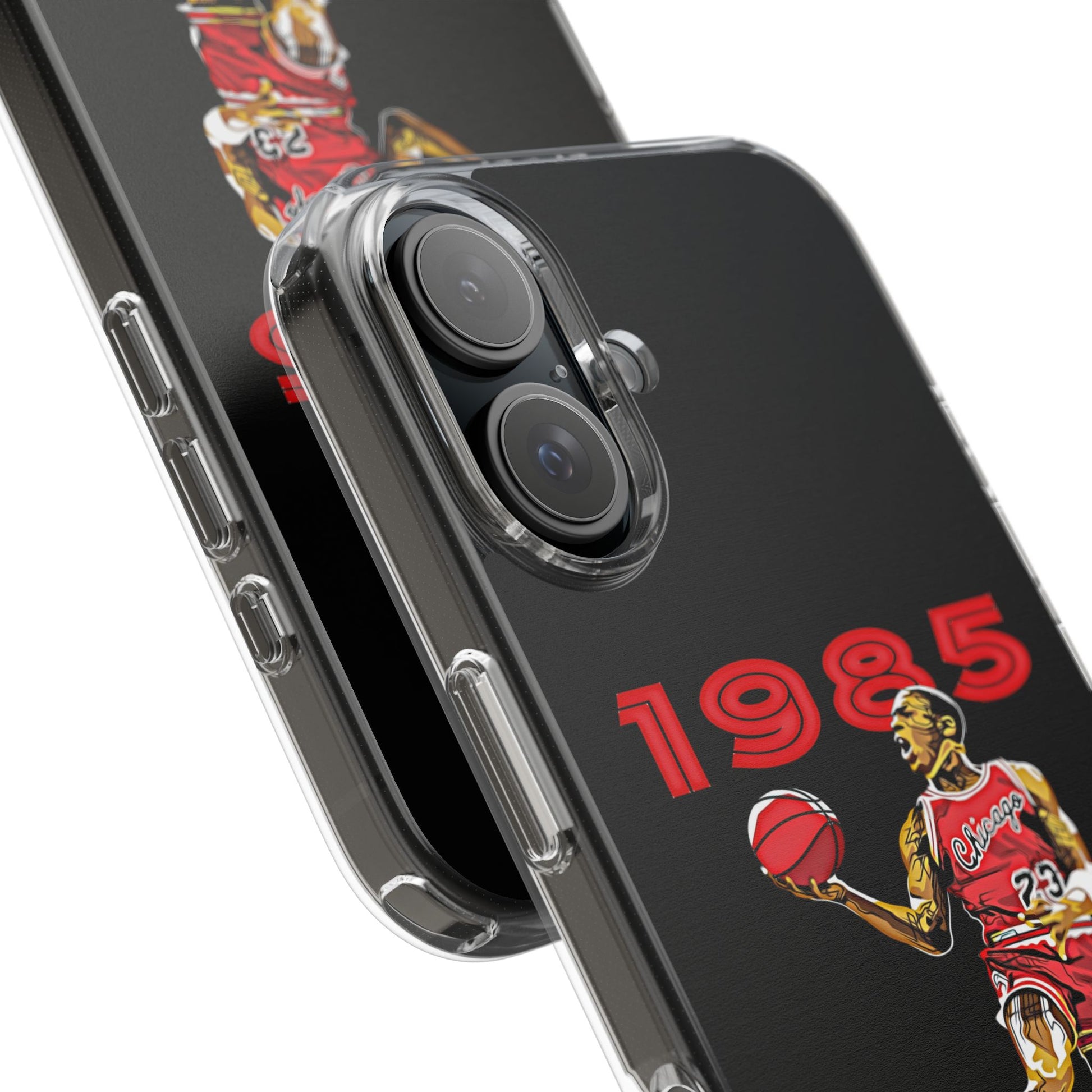 1985 Jordan Slam Dunk themed Basketball Inspired design Clear Phone Cases