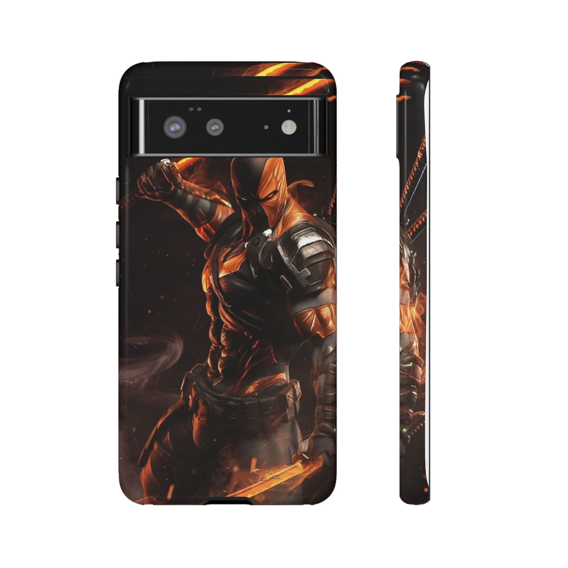 DC Comics Death Stroke Tough Cases for iPhones, Samsung, and Pixel