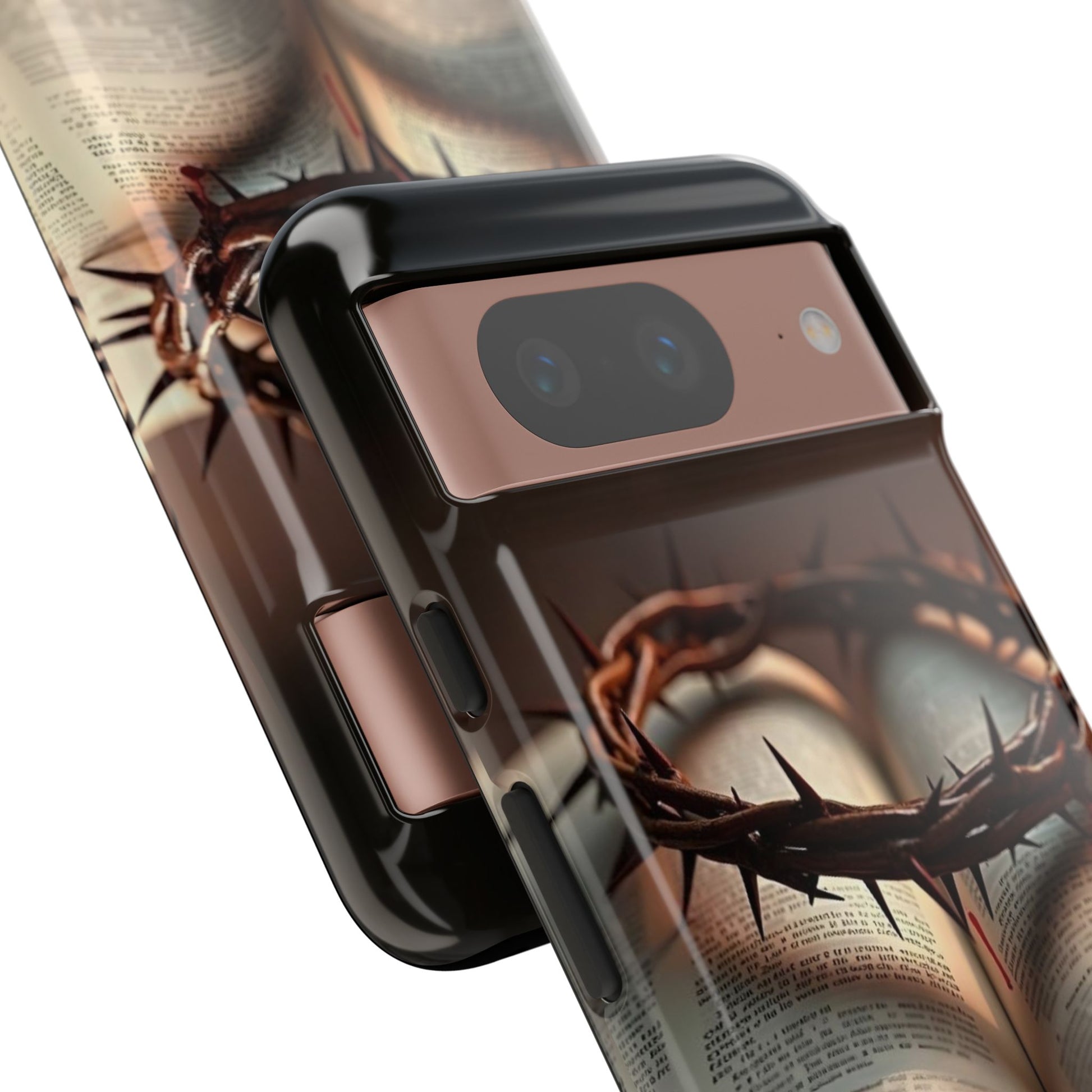 Crown of Thorns and Bible Christian Tough Cases for iPhones, Samsung, and Pixel