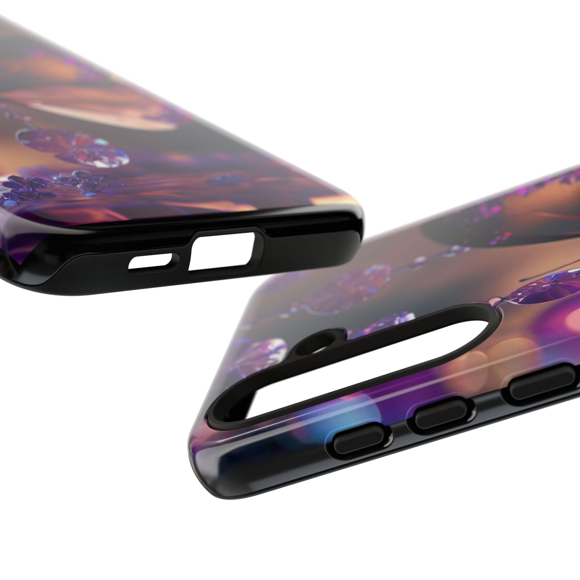 Purple Butterfly Tough Cases for iPhones, Samsung, and Pixel