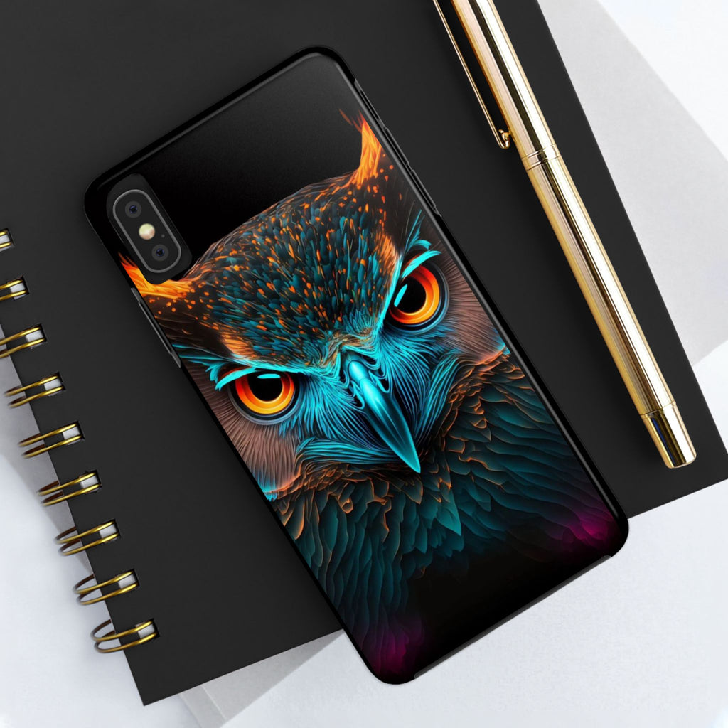 Neon Owl Theme Phone Cases for iPhones & Samsung Phones