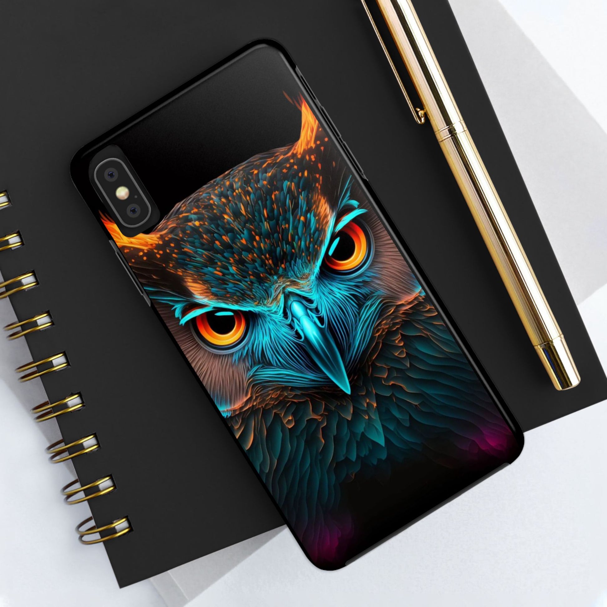 Neon Owl Theme Phone Cases for iPhones & Samsung Phones