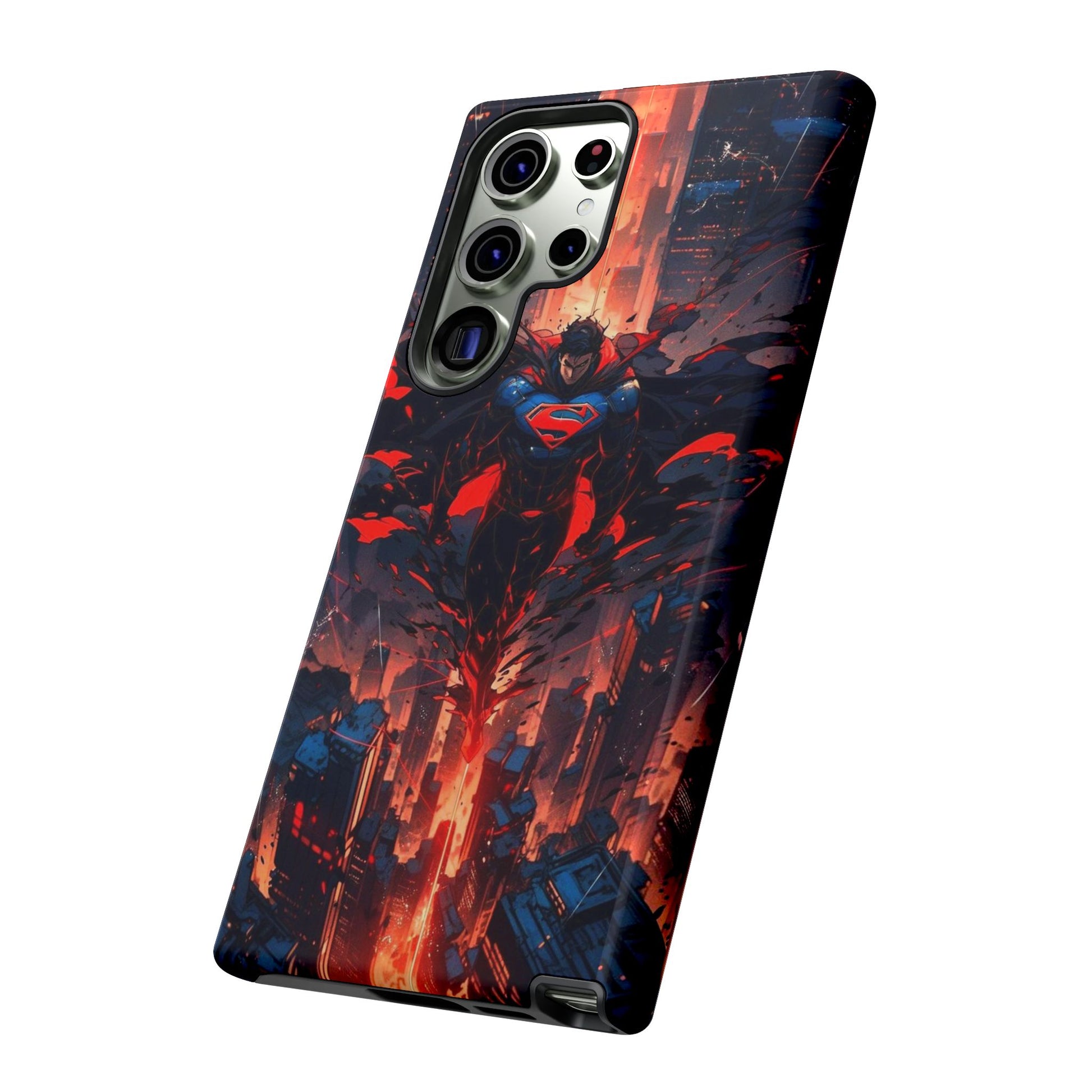 Anime Superman Tough Cases for iPhones, Samsung, and Pixel