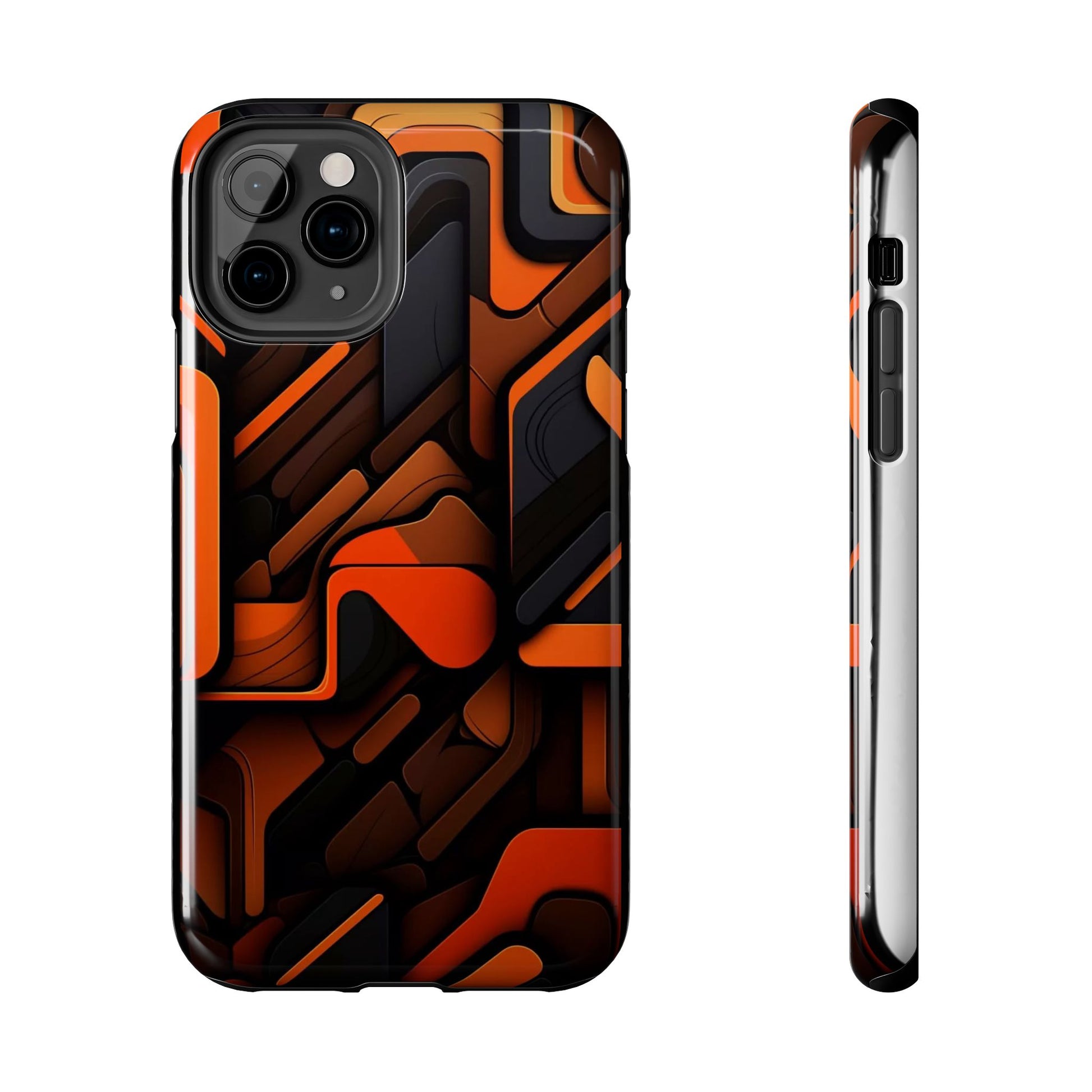 Orange Abstract Art Design Phone Case for Select iPhones & Samsung Galaxy Phones