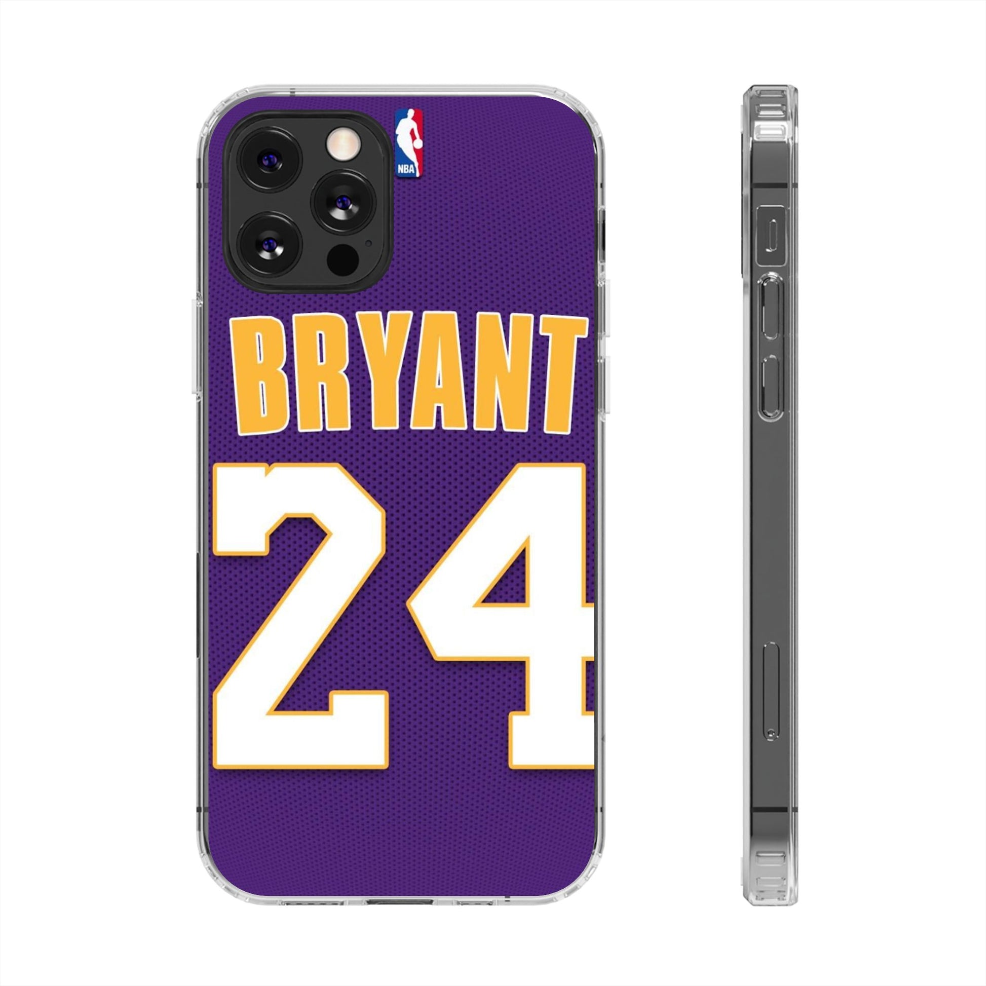 Kobe Purple Basketball Jersey Inspired design Clear Phone Cases