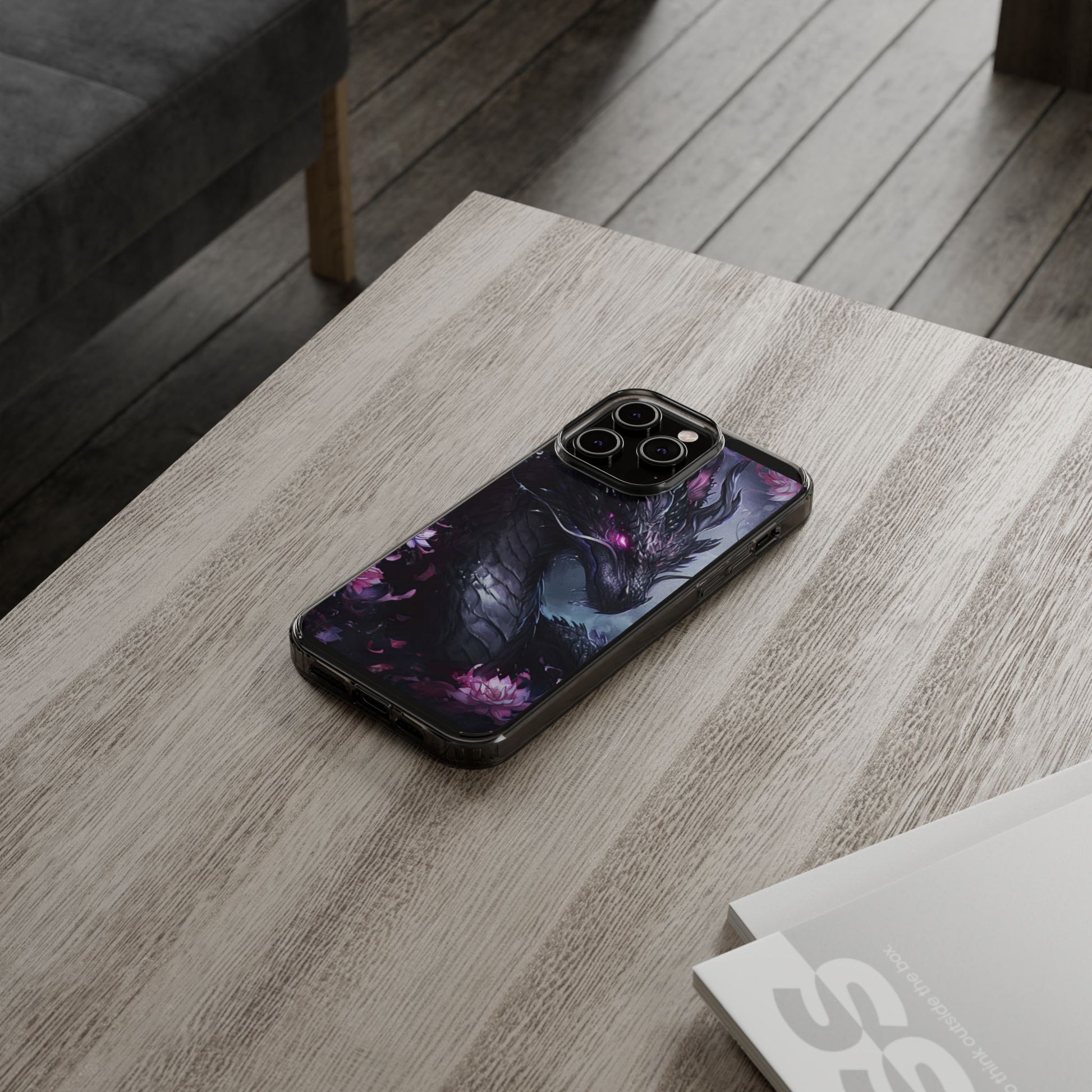 Phone Cases, Purple Dragon Design, iPhone Samsung Case, Protective Cover, Unique