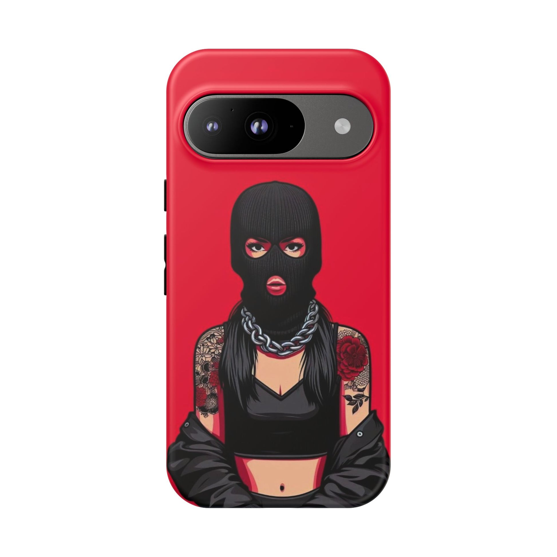 Thug Girl Red Design Tough Cases for iPhones, Samsung, and Pixel