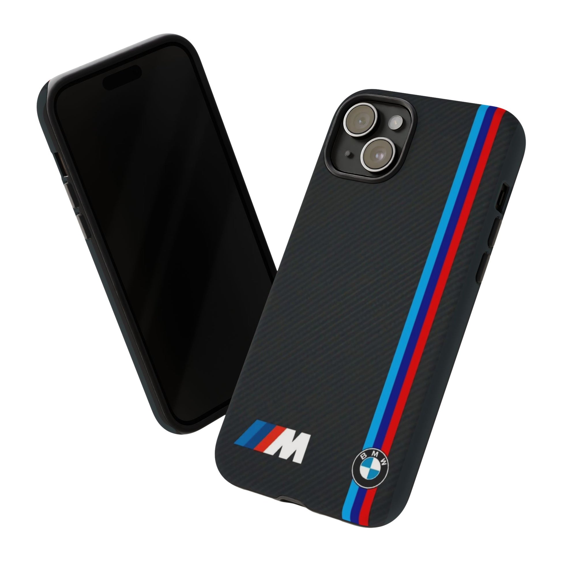 BMW M Stripes Carbon Fiber Design Tough Cases for iPhones, Samsung, and Pixel