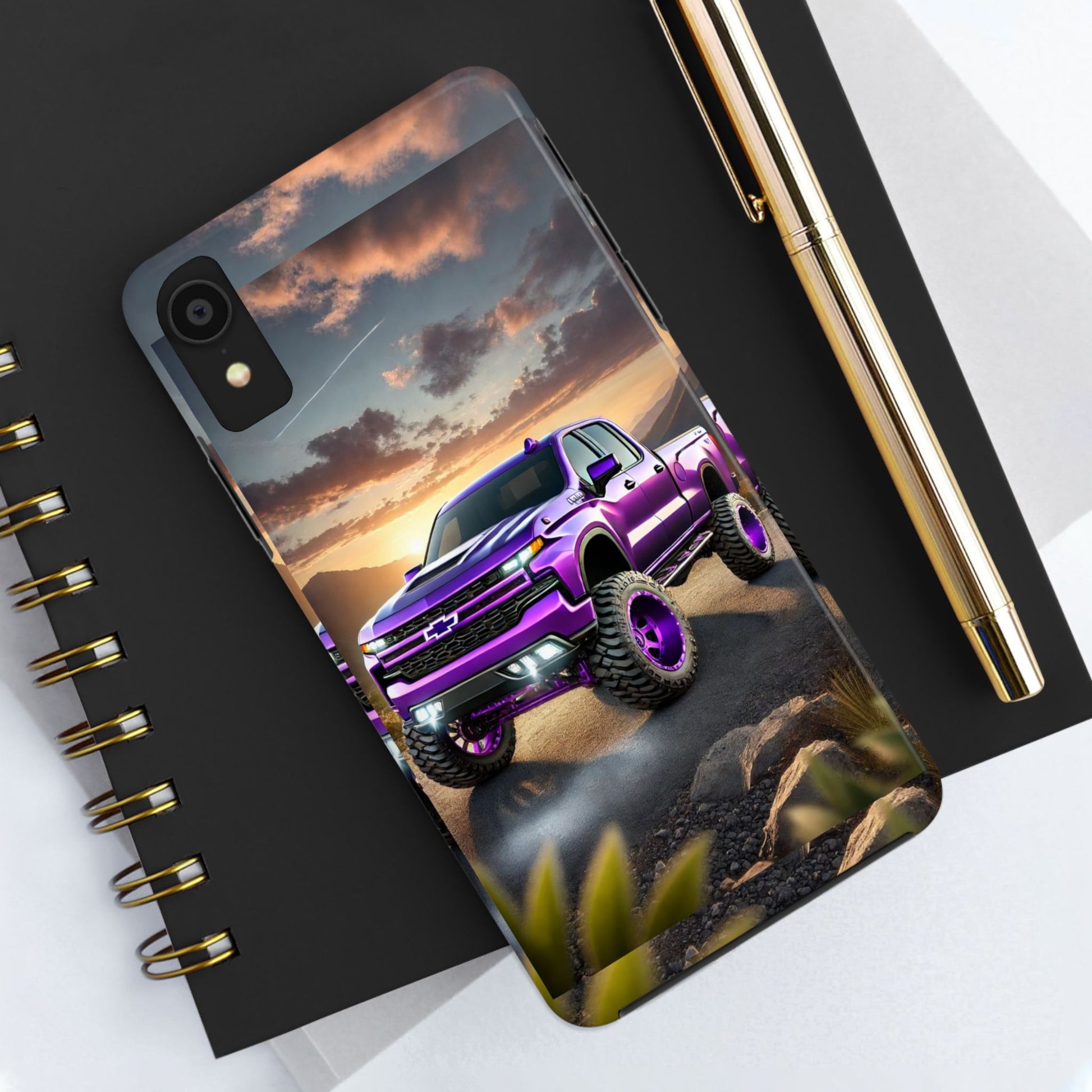 Purple Silverado art Phone Cases for Iphones & Samsung Phones Durable