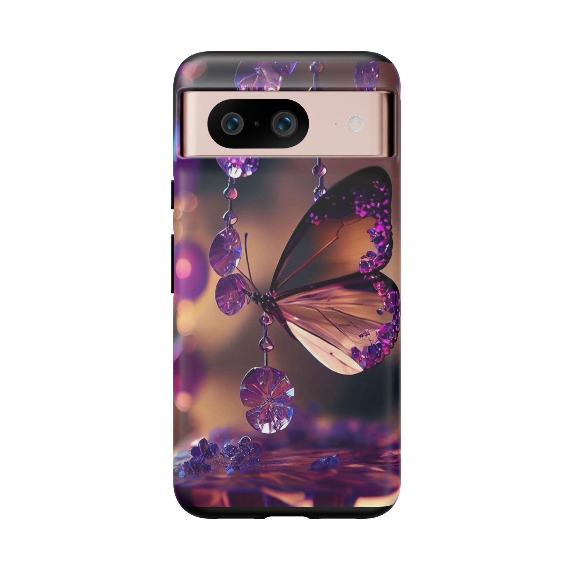 Purple Butterfly Tough Cases for iPhones, Samsung, and Pixel