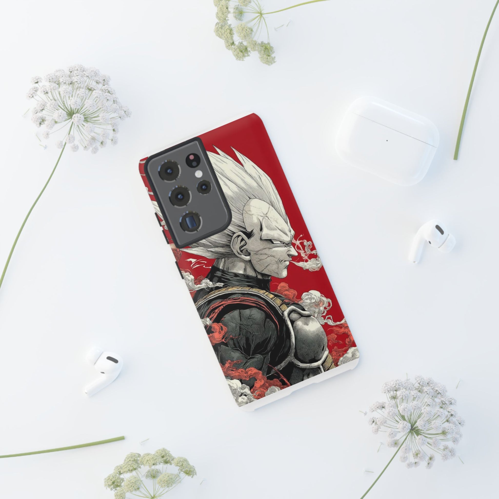 Dragon Ball Z Vegeta Anime Tough Cases for iPhones, Samsung, and Pixel