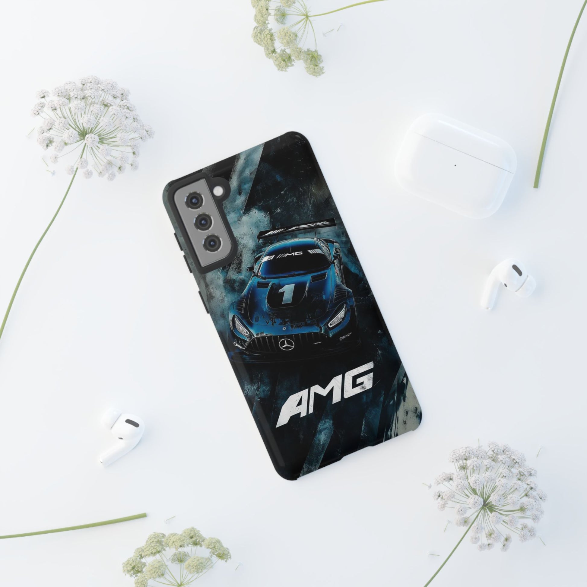 Mercedes AMG Racing Car Tough Cases for iPhones, Samsung, and Pixel