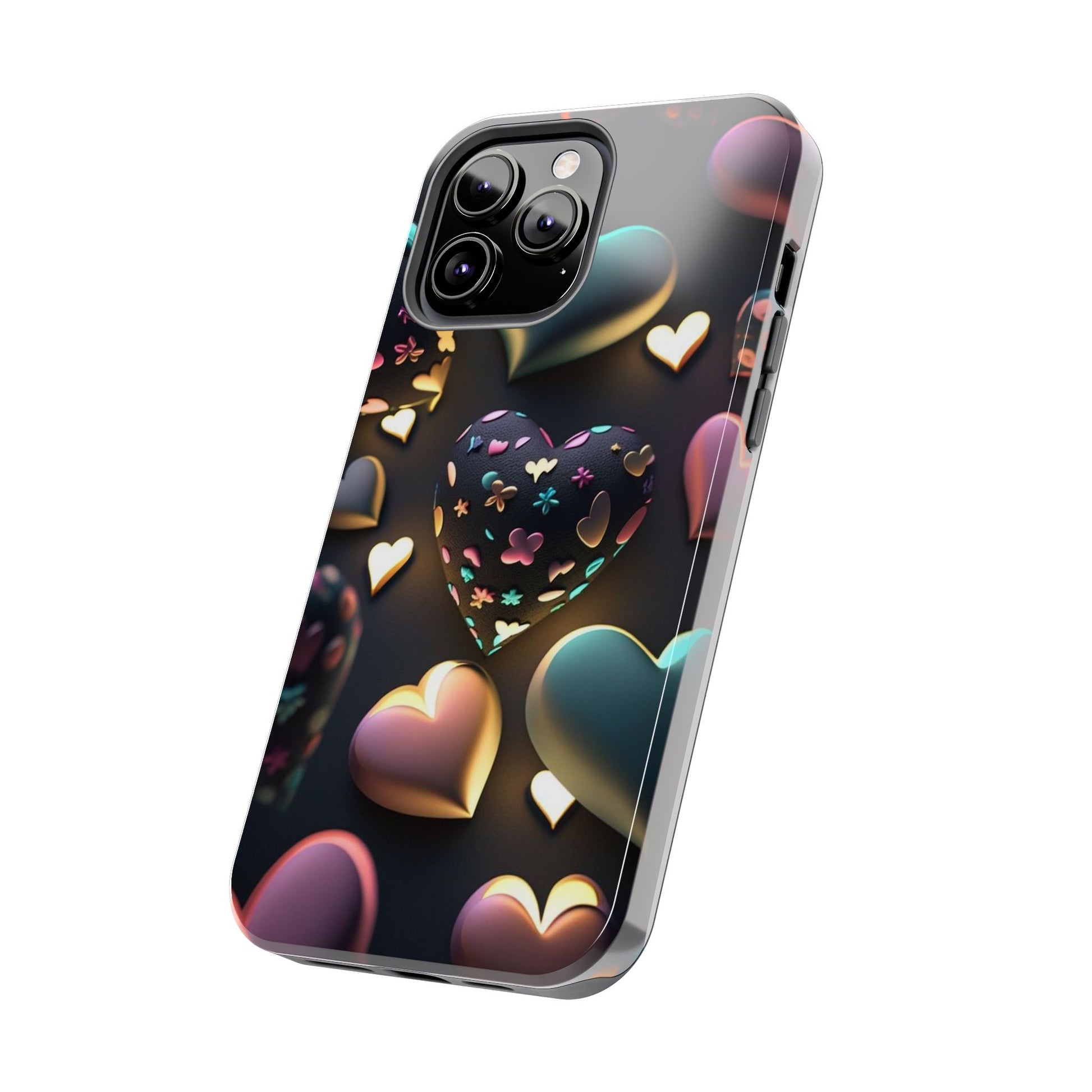 Floating Hearts Themed Tough Phone Cases for Iphones & Samsung Phones