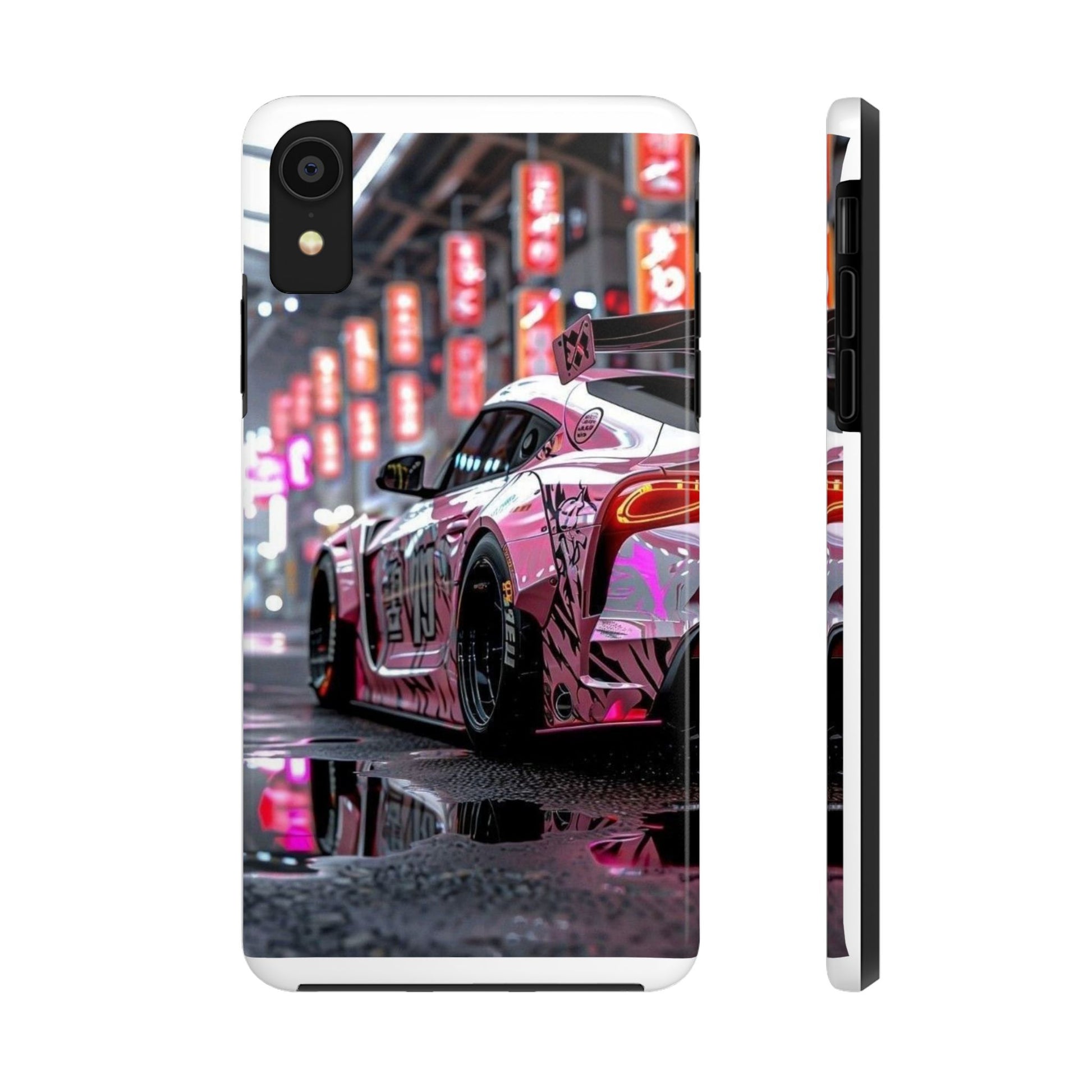 Pink Sports Car Tough Phone Cases for Iphones & Samsung Phones Durable