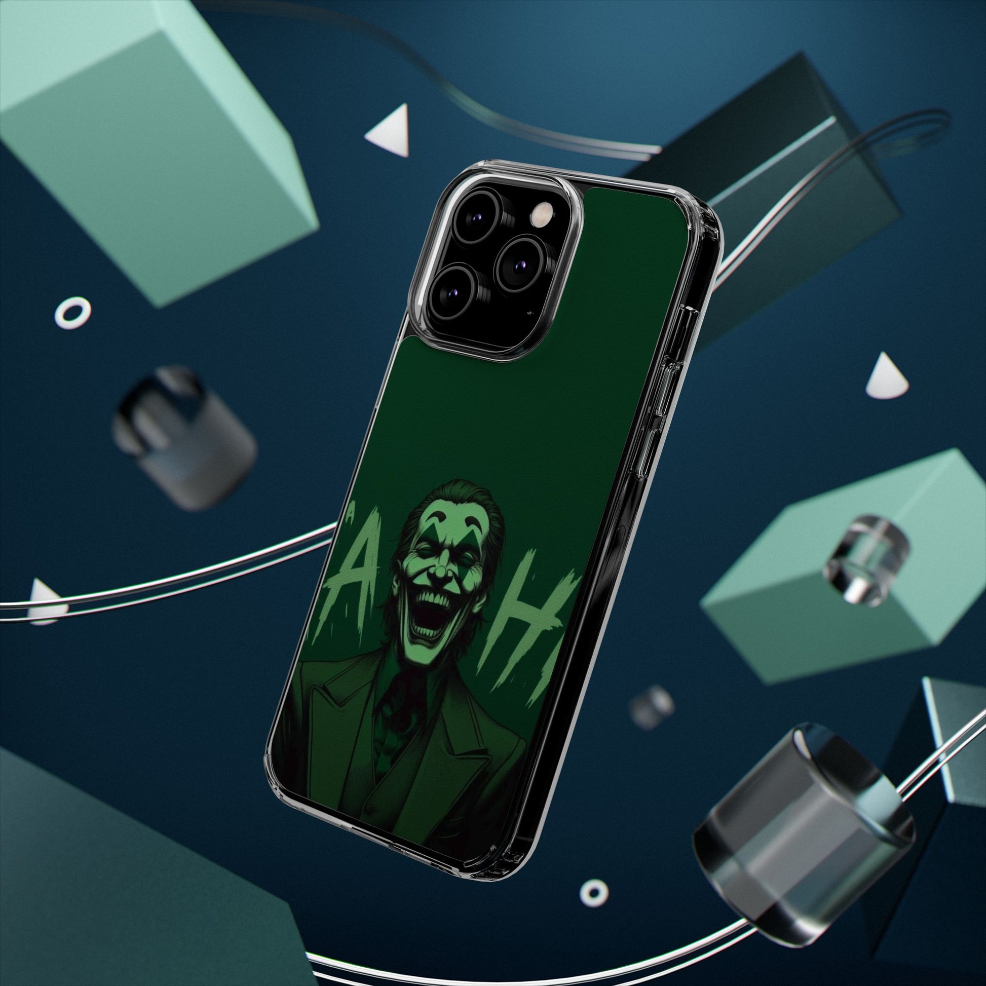 Phone Case, Comic book Inspired Design Joker Hahaha, Clear Phone Cover, Funny