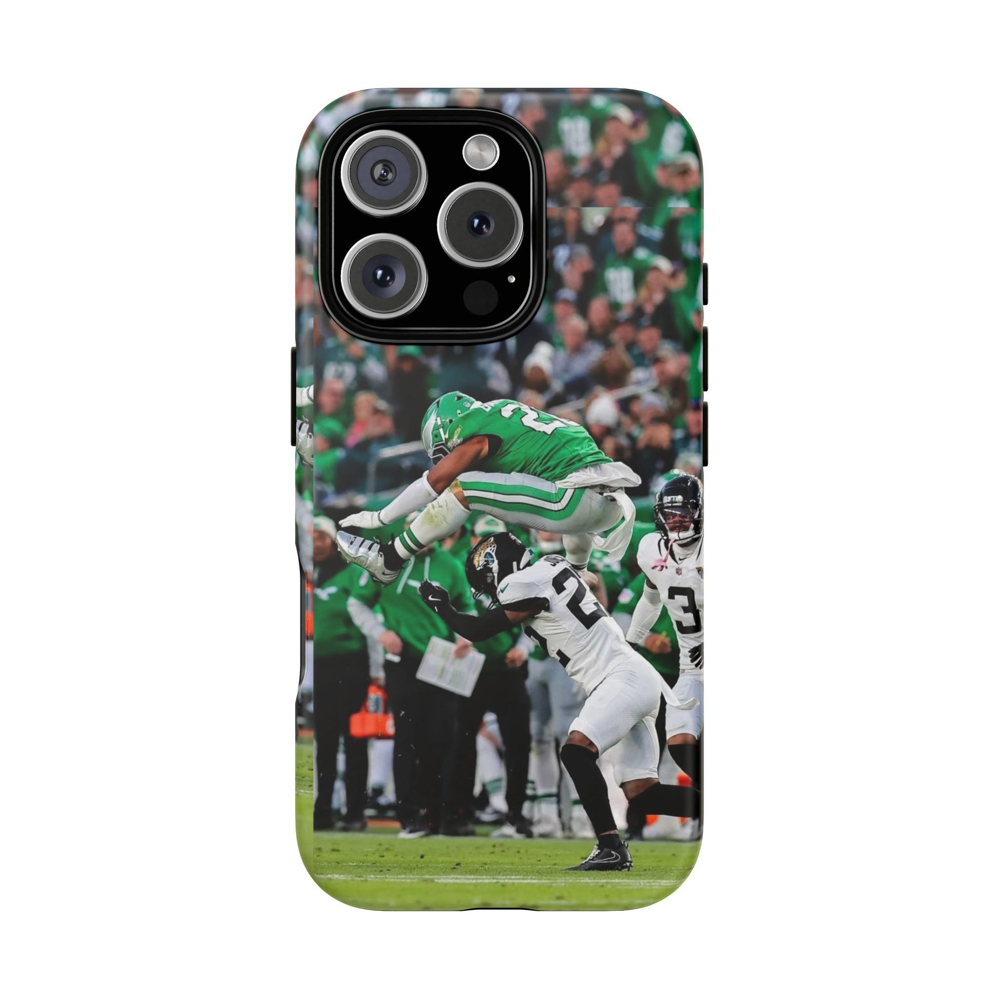 Saquon Barkley The Huddle Eagles Football Tough Cases for iPhones, Samsung, and Pixel