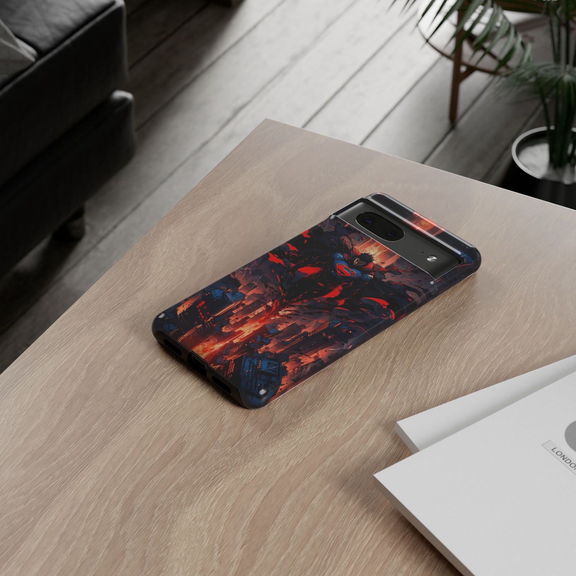 Anime Superman Tough Cases for iPhones, Samsung, and Pixel