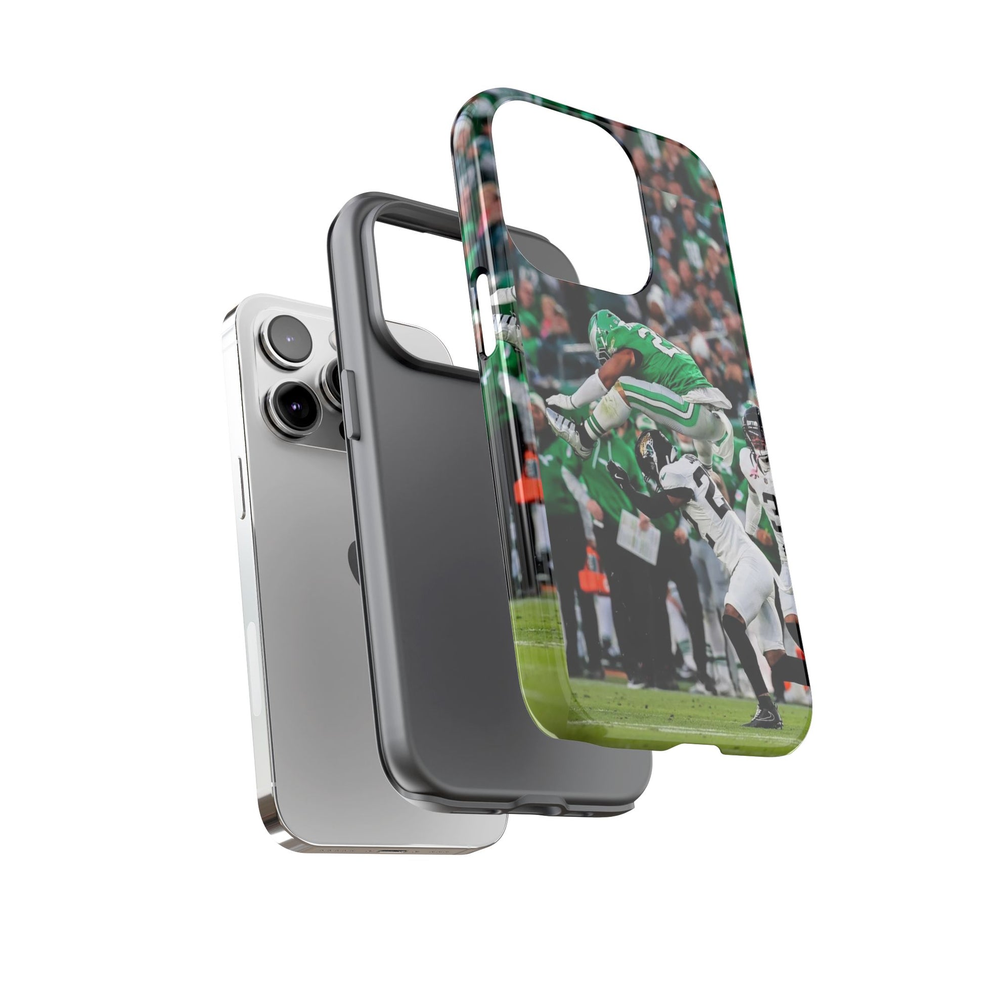 Saquon Barkley The Huddle Eagles Football Tough Cases for iPhones, Samsung, and Pixel