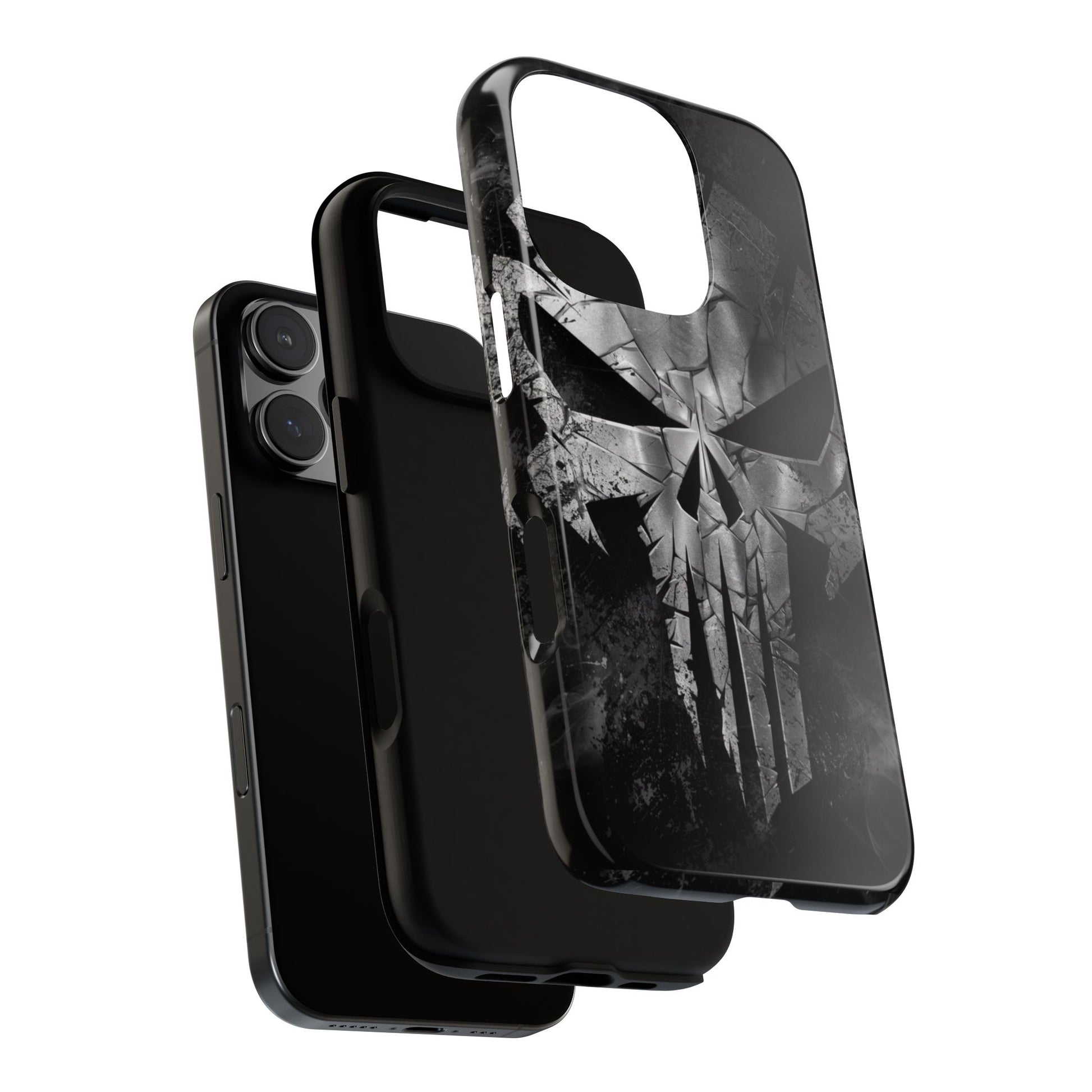 The Punisher Logo Art Tough Cases for iPhones, Samsung, and Pixel