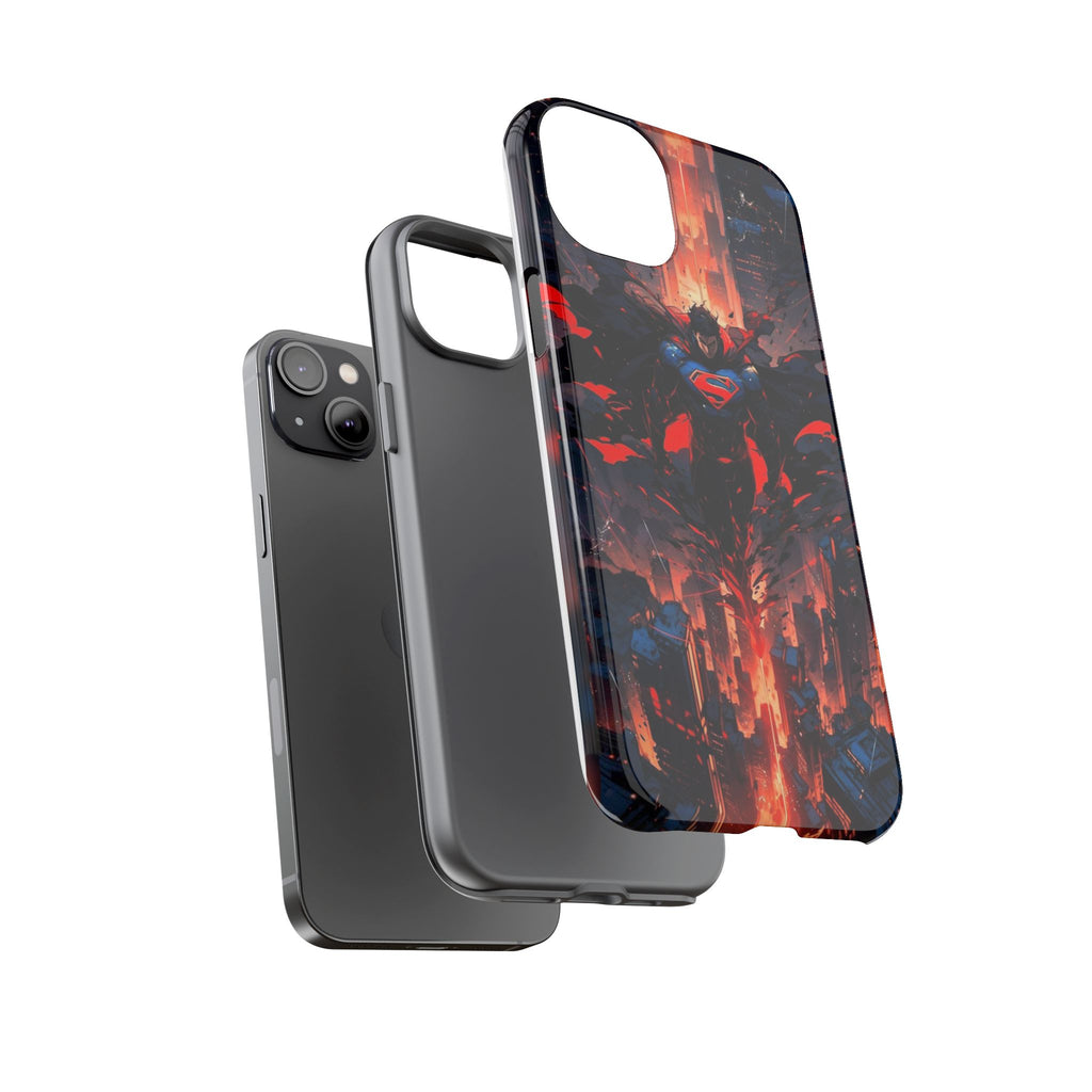 Anime Superman Tough Cases for iPhones, Samsung, and Pixel