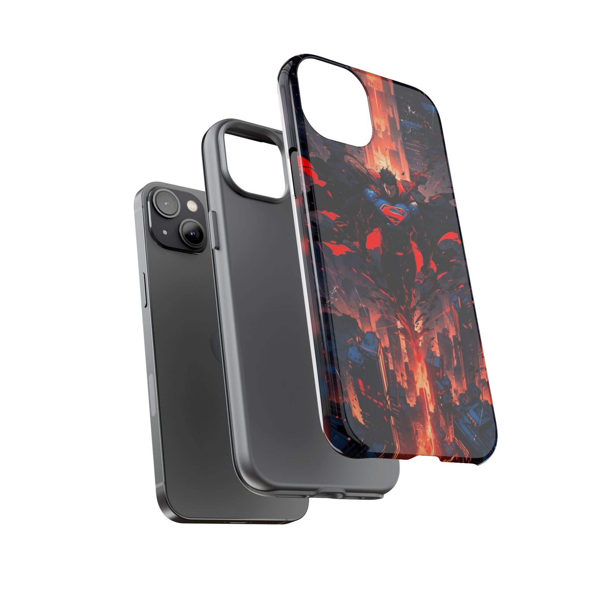 Anime Superman Tough Cases for iPhones, Samsung, and Pixel