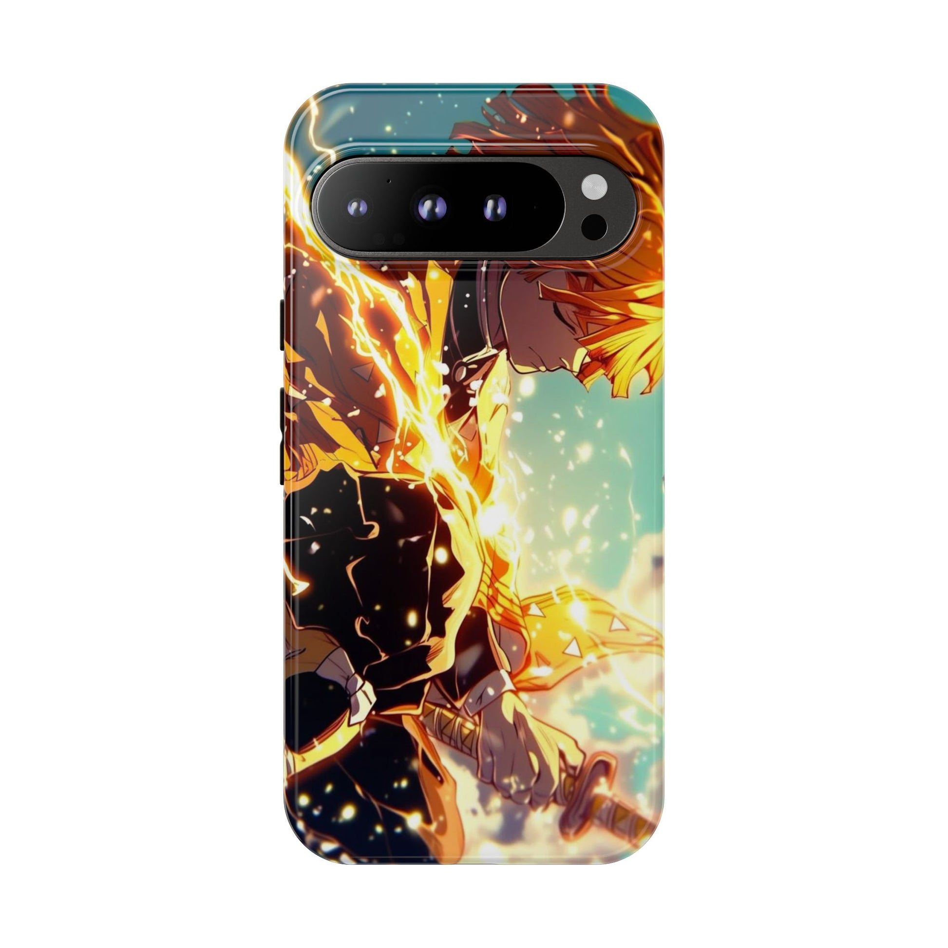 Demon Slayer Zenitsu Anime Theme Phone Case, Tough Cases for iPhones, Samsung, and Pixel