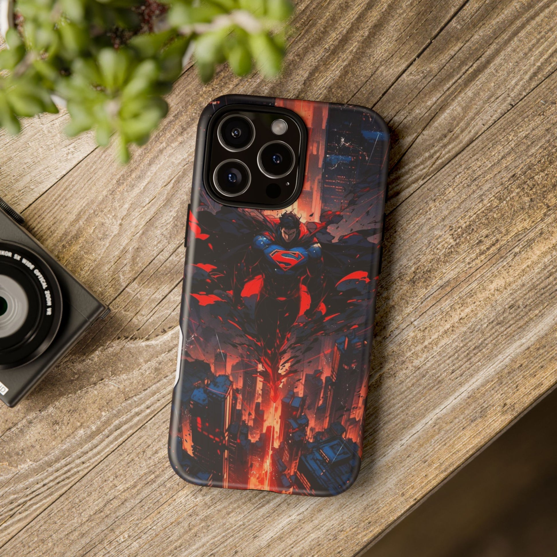 Anime Superman Tough Cases for iPhones, Samsung, and Pixel