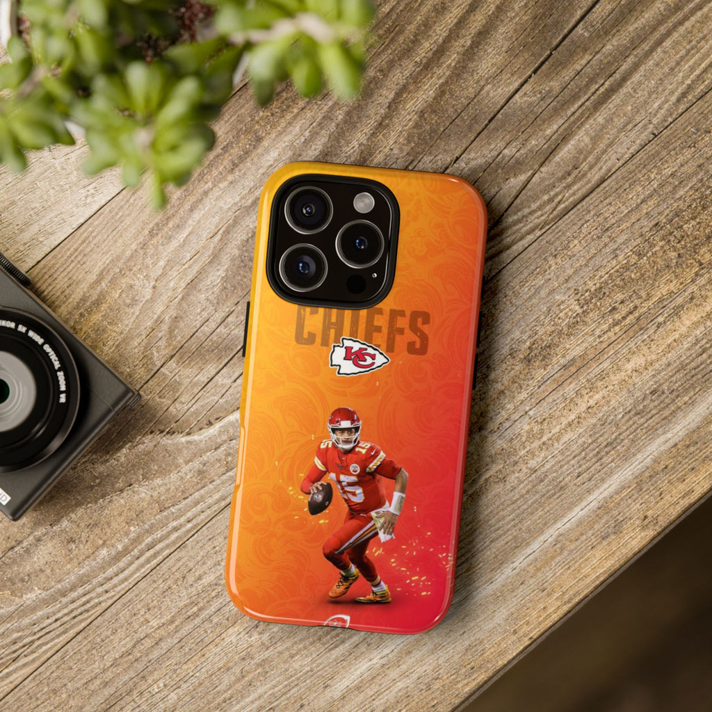 Kansas City Chiefs Patrick Mahomes Football Tough Cases for iPhones, Samsung, and Pixel