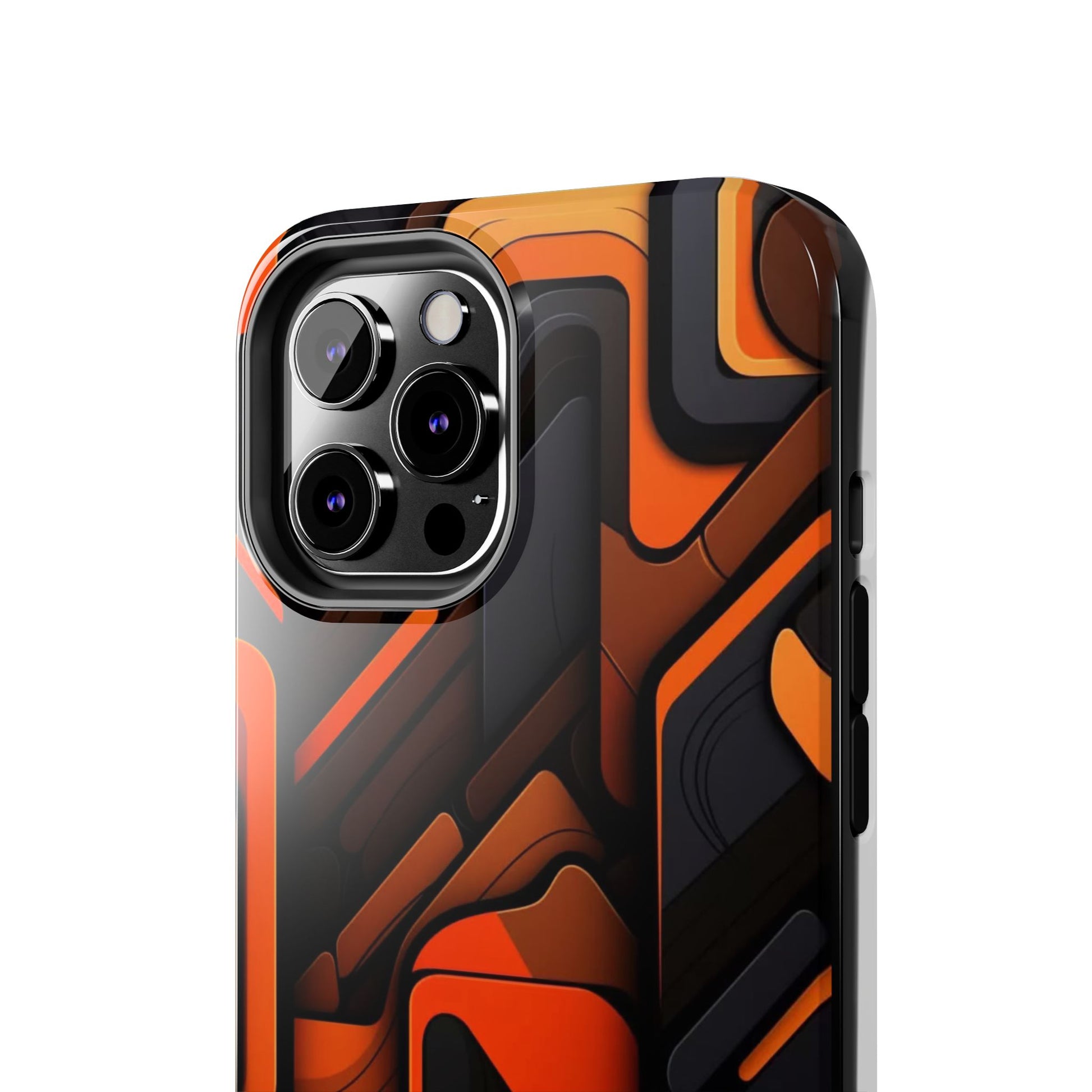Orange Abstract Art Design Phone Case for Select iPhones & Samsung Galaxy Phones