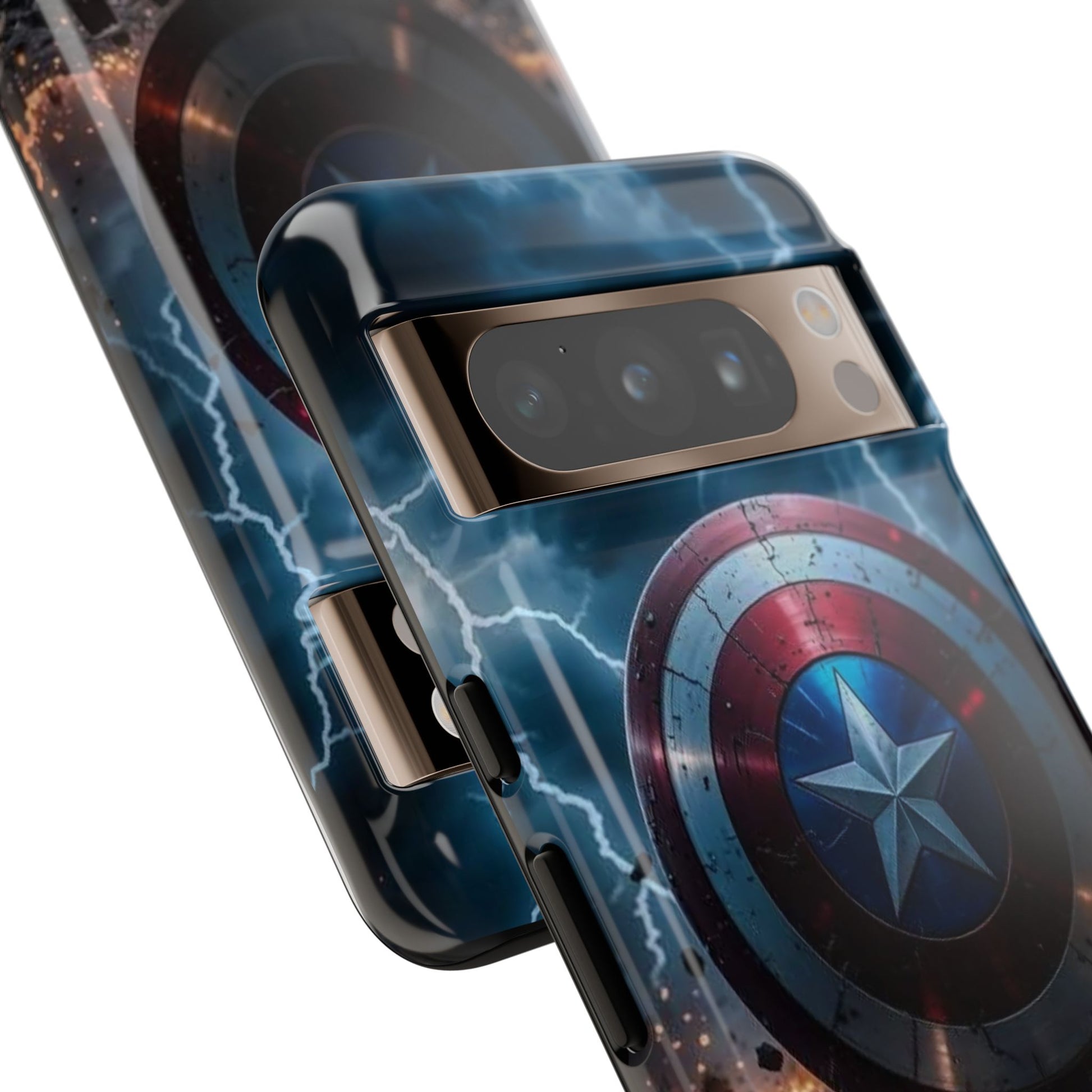 Captain America Shield Tough Cases for iPhones, Samsung, and Pixel