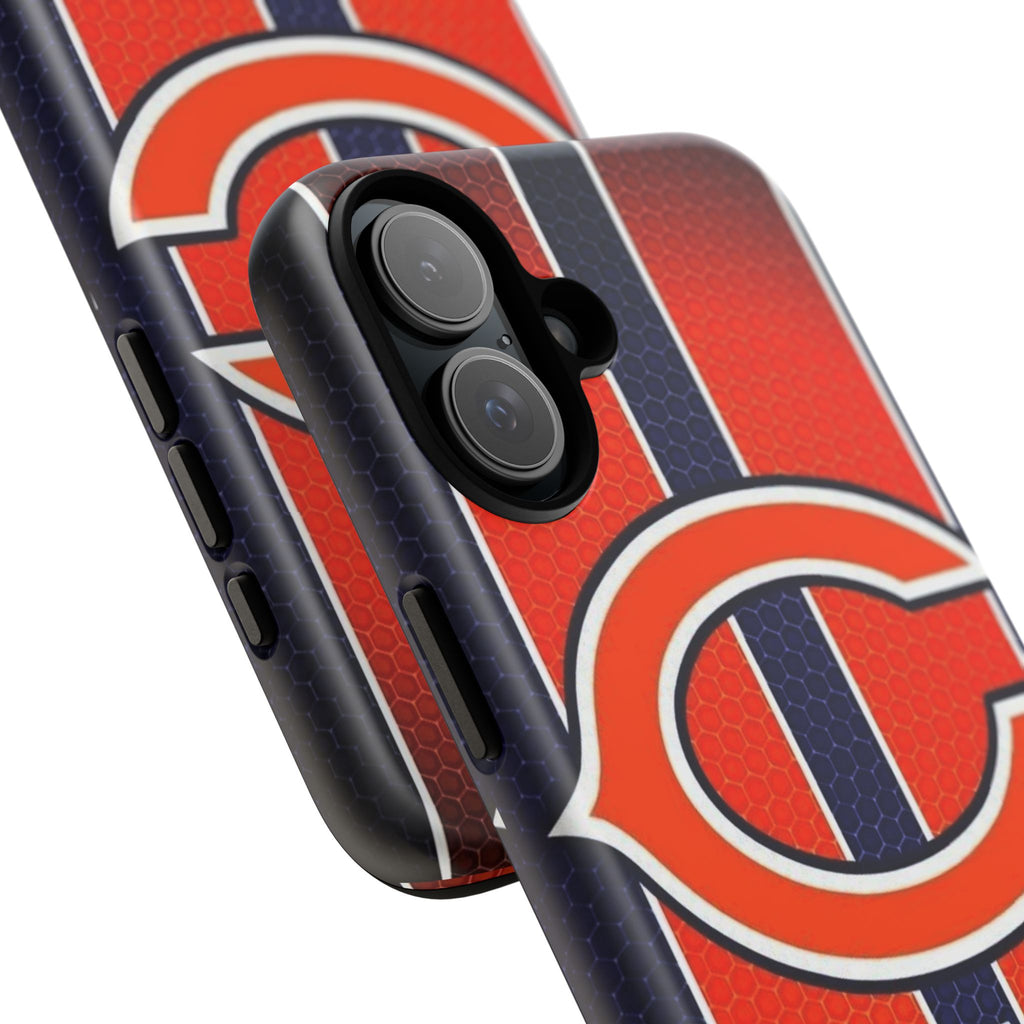 Chicago Bears Stripes Football Phone Case, Tough Cases for iPhones, Samsung, and Pixel