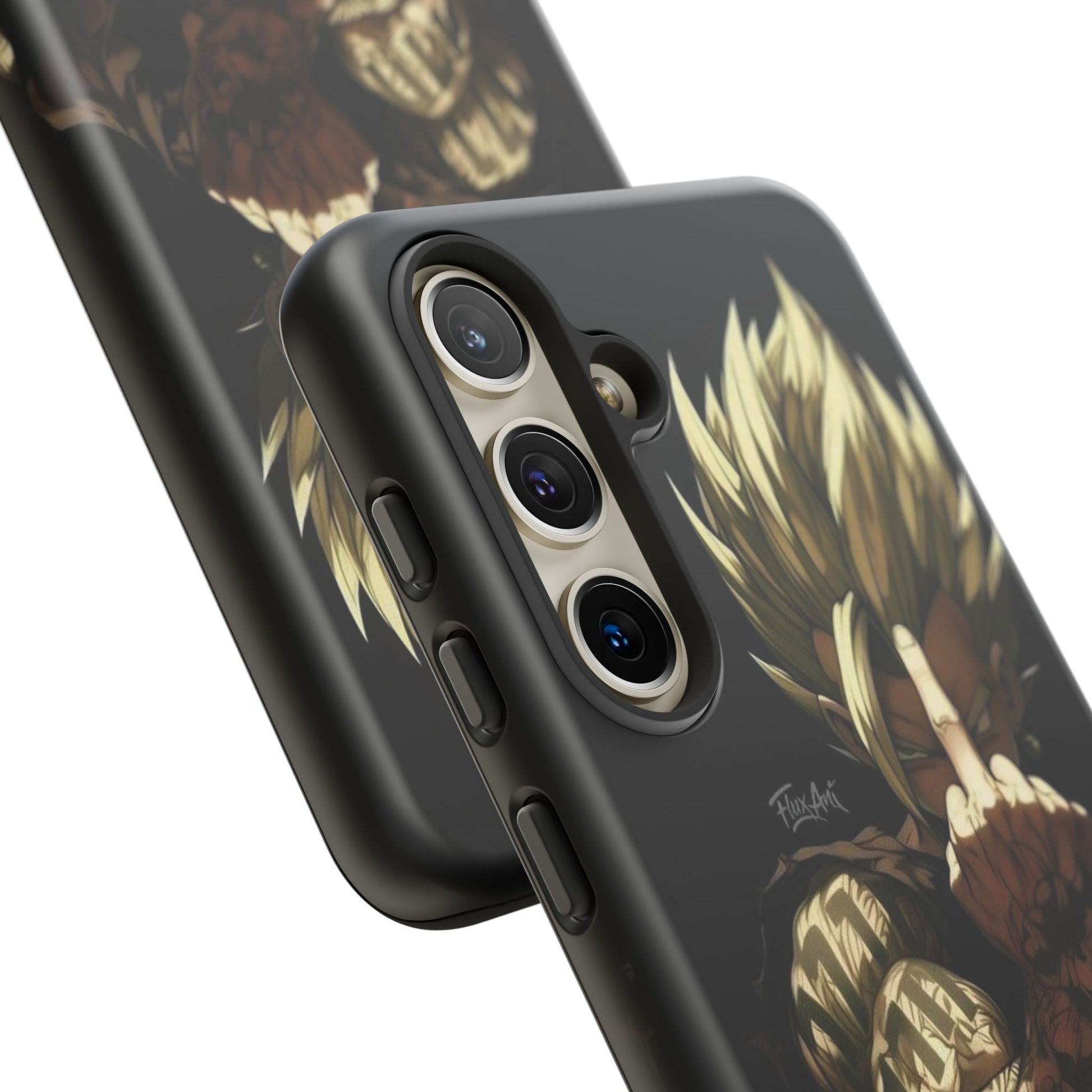 Middle Finger SS Goku Dragon Ball Z Tough Cases for iPhones, Samsung, and Pixel