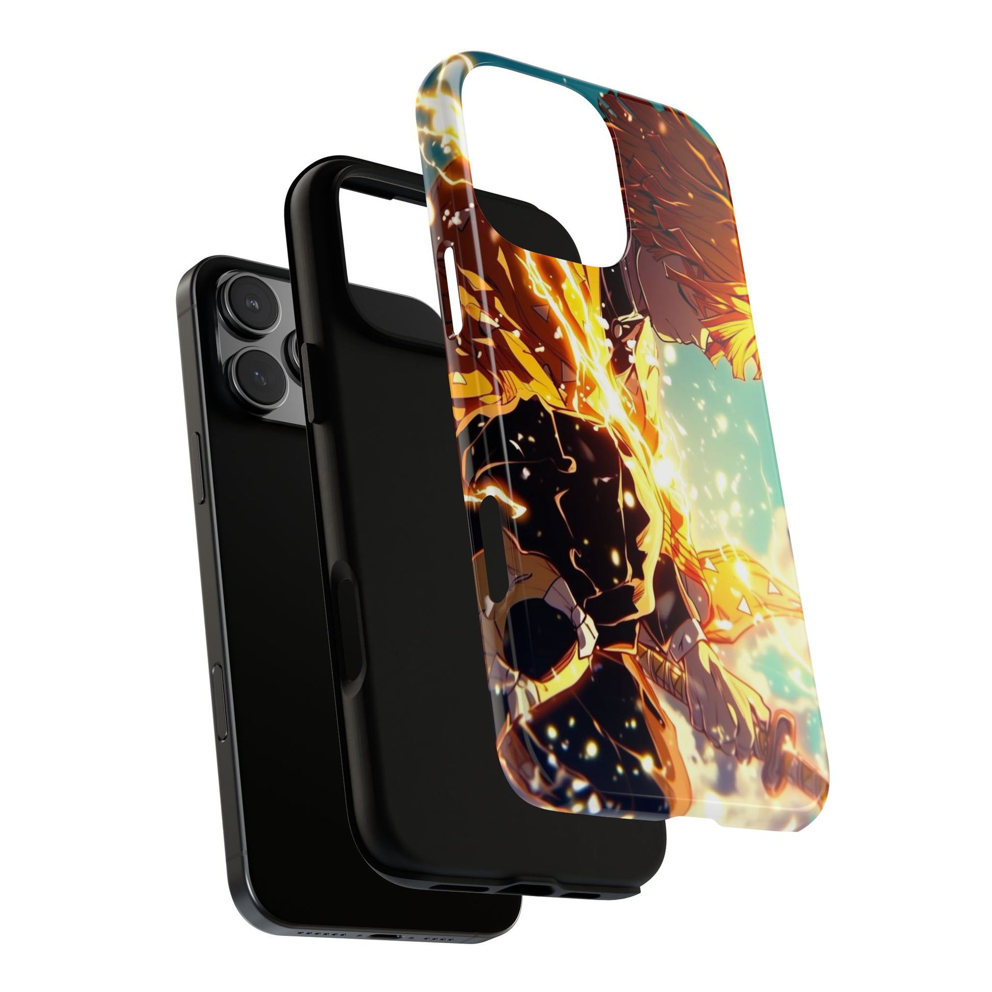 Demon Slayer Zenitsu Anime Theme Phone Case, Tough Cases for iPhones, Samsung, and Pixel