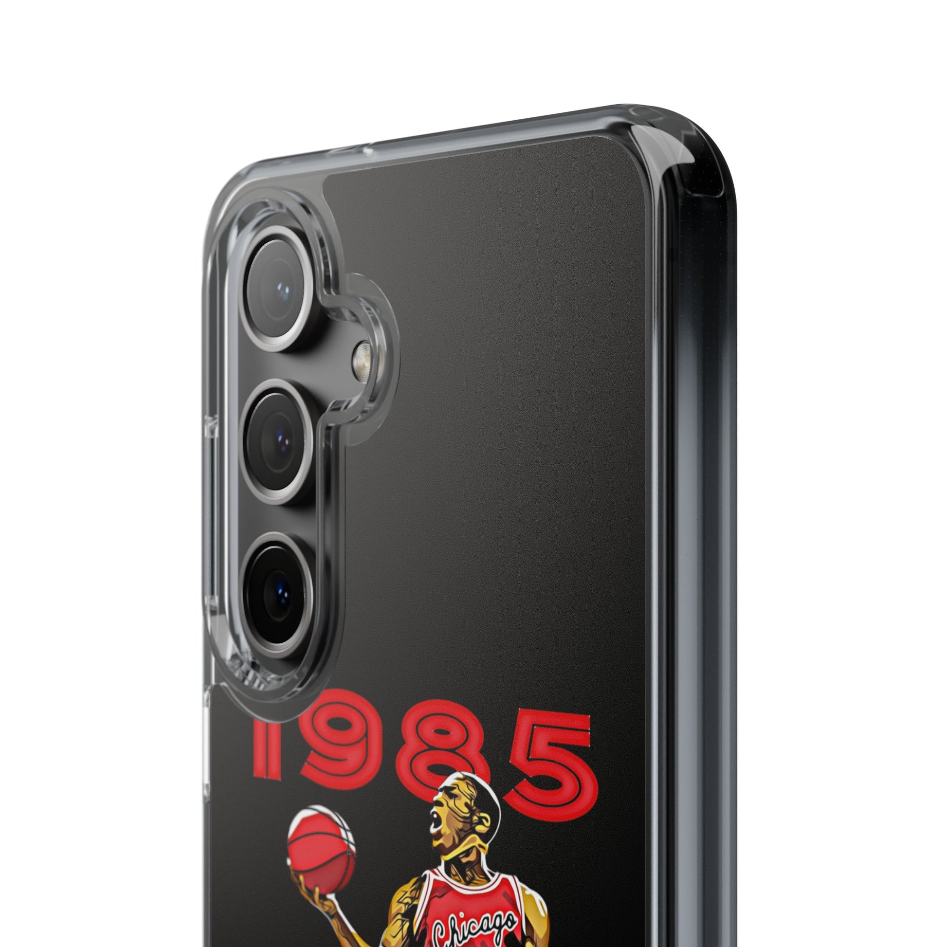 1985 Jordan Slam Dunk themed Basketball Inspired design Clear Phone Cases