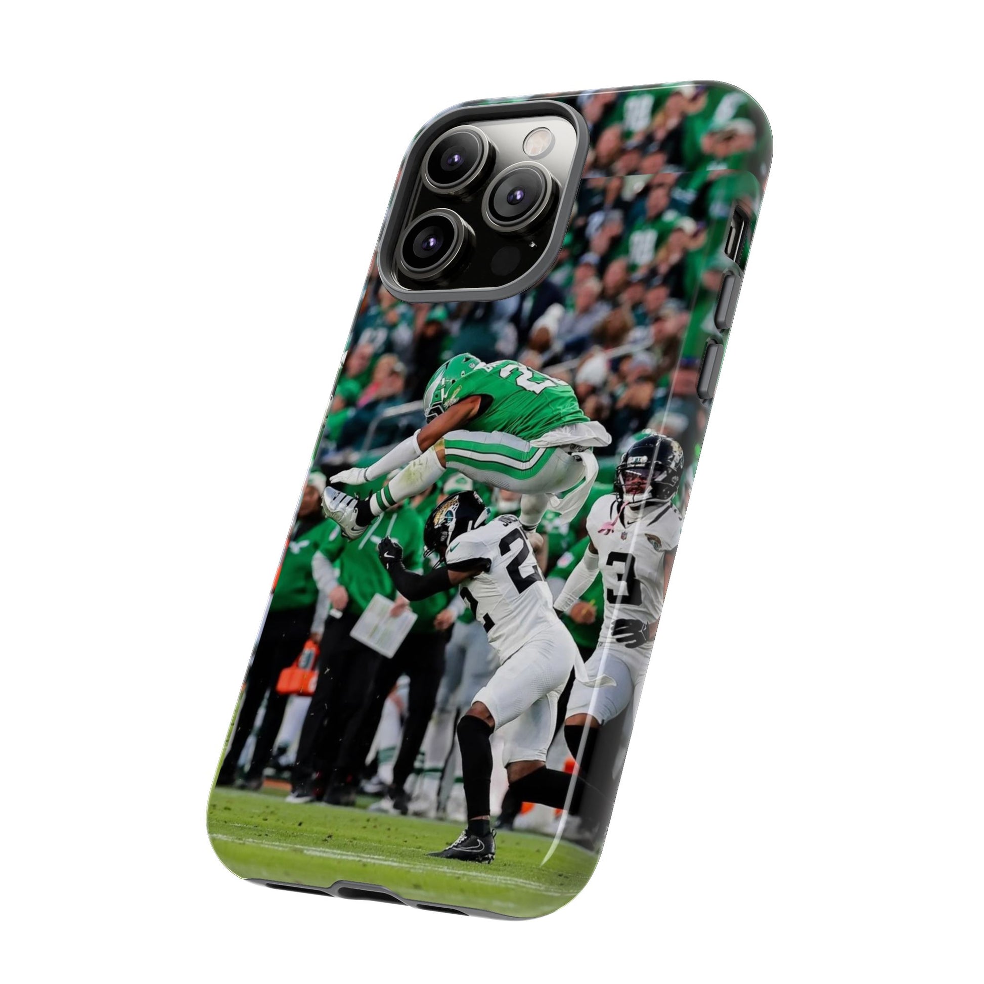Saquon Barkley The Huddle Eagles Football Tough Cases for iPhones, Samsung, and Pixel